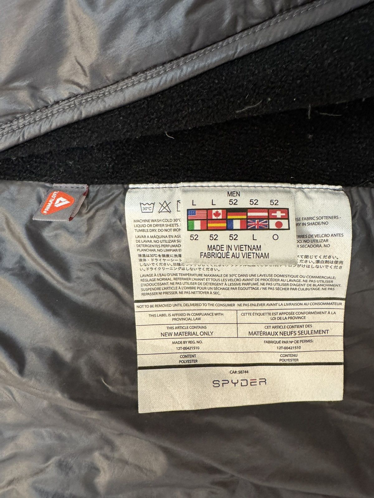 Spyder Spyder Glissade Full Zip Insulated Jacket Primaloft L Size US L / EU 52-54 / 3 - 10 Thumbnail