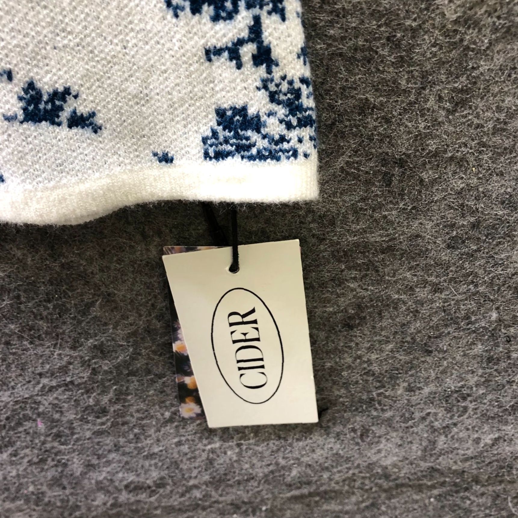 Cider Cider Toile de Jouy Knit Tank Sweater Dress 3XL White Blue Cami Midi NWT Size XXL / US 16-18 / IT 52-54 - 6 Thumbnail