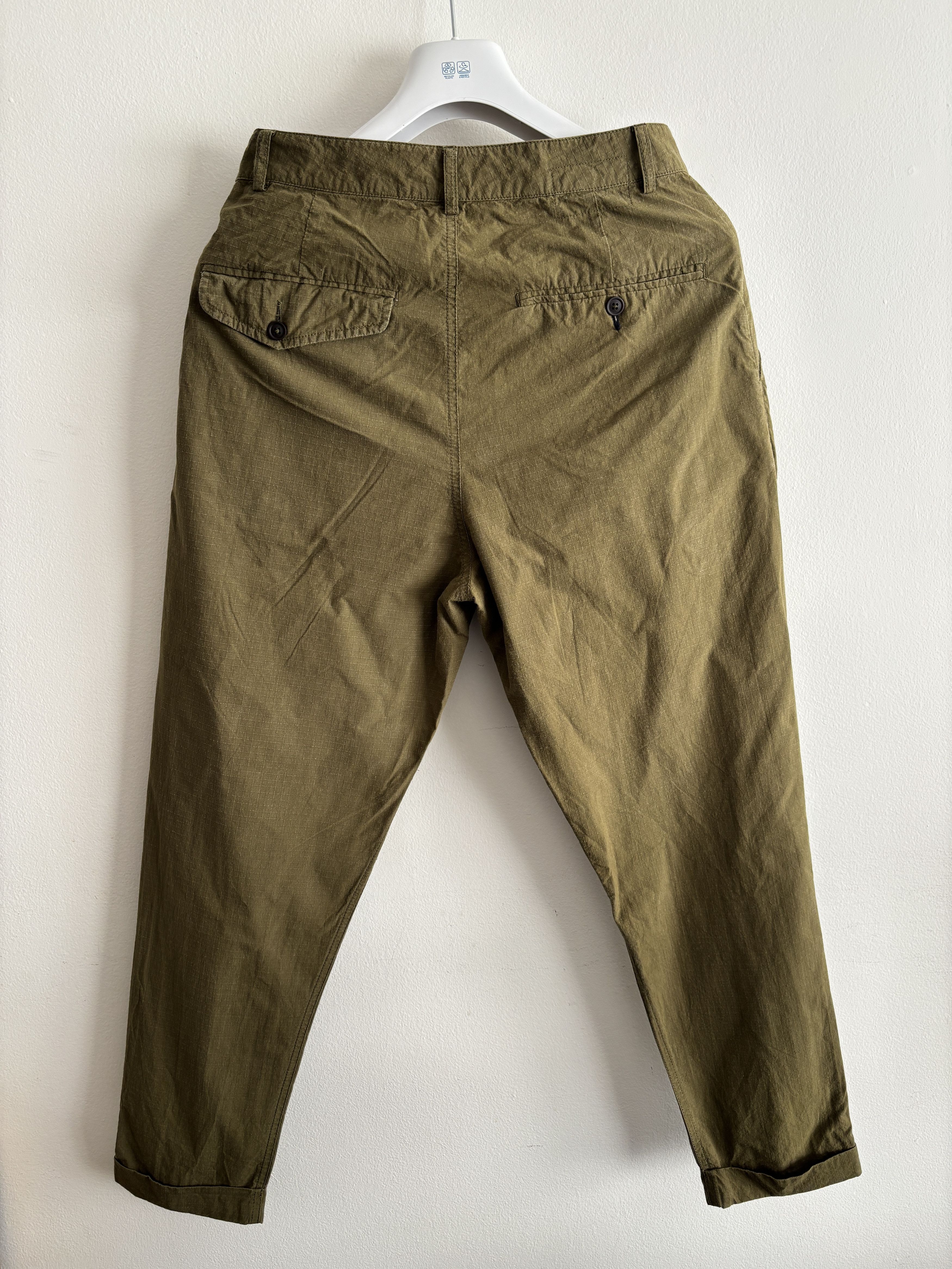 Universal Works $215 Olive Green Cotton Pleated Ripstop Pants - 30 Size US 30 / EU 46 - 7 Thumbnail