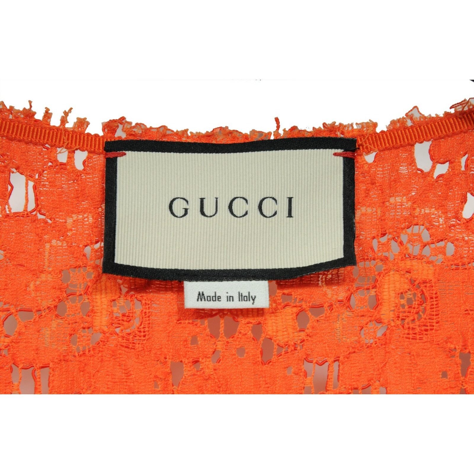 Gucci Orange Floral Embroidered Lace Sleeveless Blouse Size M / US 6-8 / IT 42-44 - 6 Thumbnail