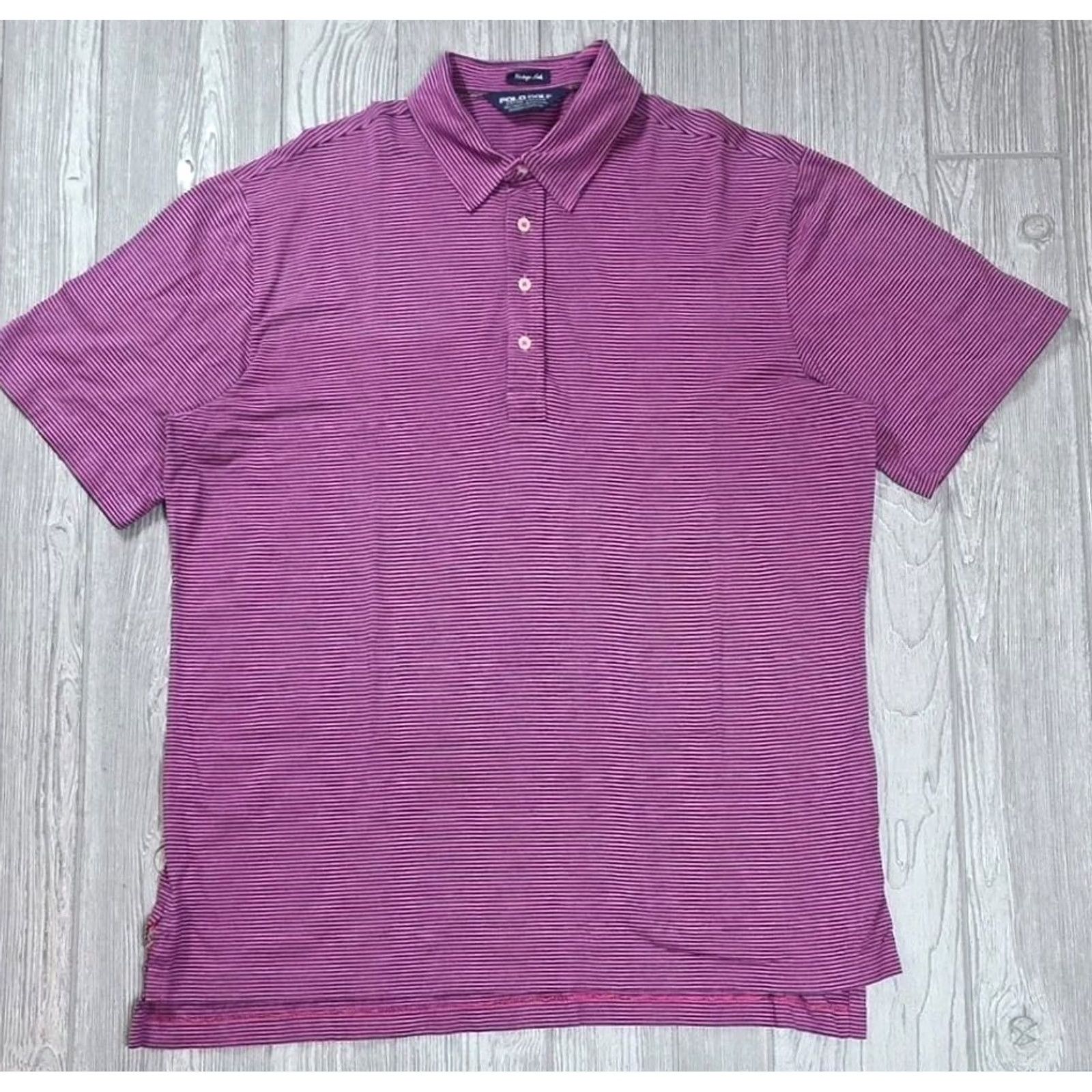 Polo Ralph Lauren Polo Golf Ralph Lauren Vintage Isle Mens XL Pink Blue Stripe Shirt Short Sleeve Size US XL / EU 56 / 4 - 2 Thumbnail