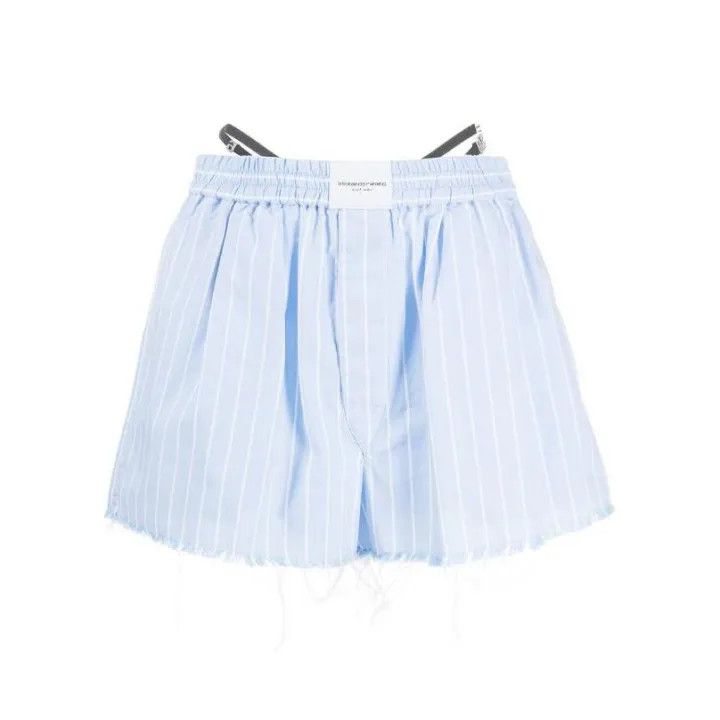 Alexander Wang Alexander Wang SS23 Striped Crystal Trim Shorts 0079 Size 23" - 1 Thumbnail