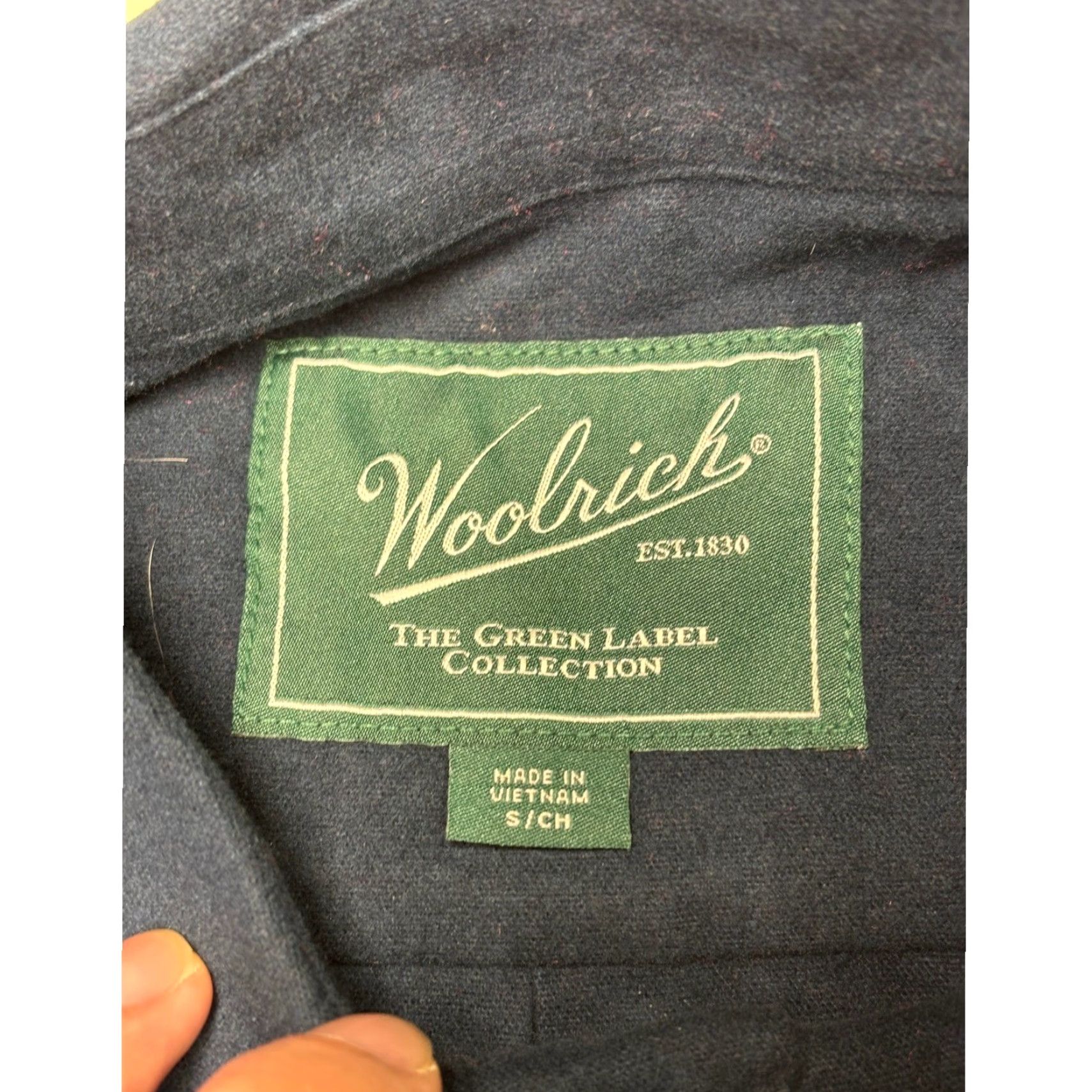 Vintage Woolrich The Green Label Mens Shirt Button-Up Long Sleeve Dark Blue Pocketed Casual Fall Winter Size US S / EU 44-46 / 1 - 4 Thumbnail