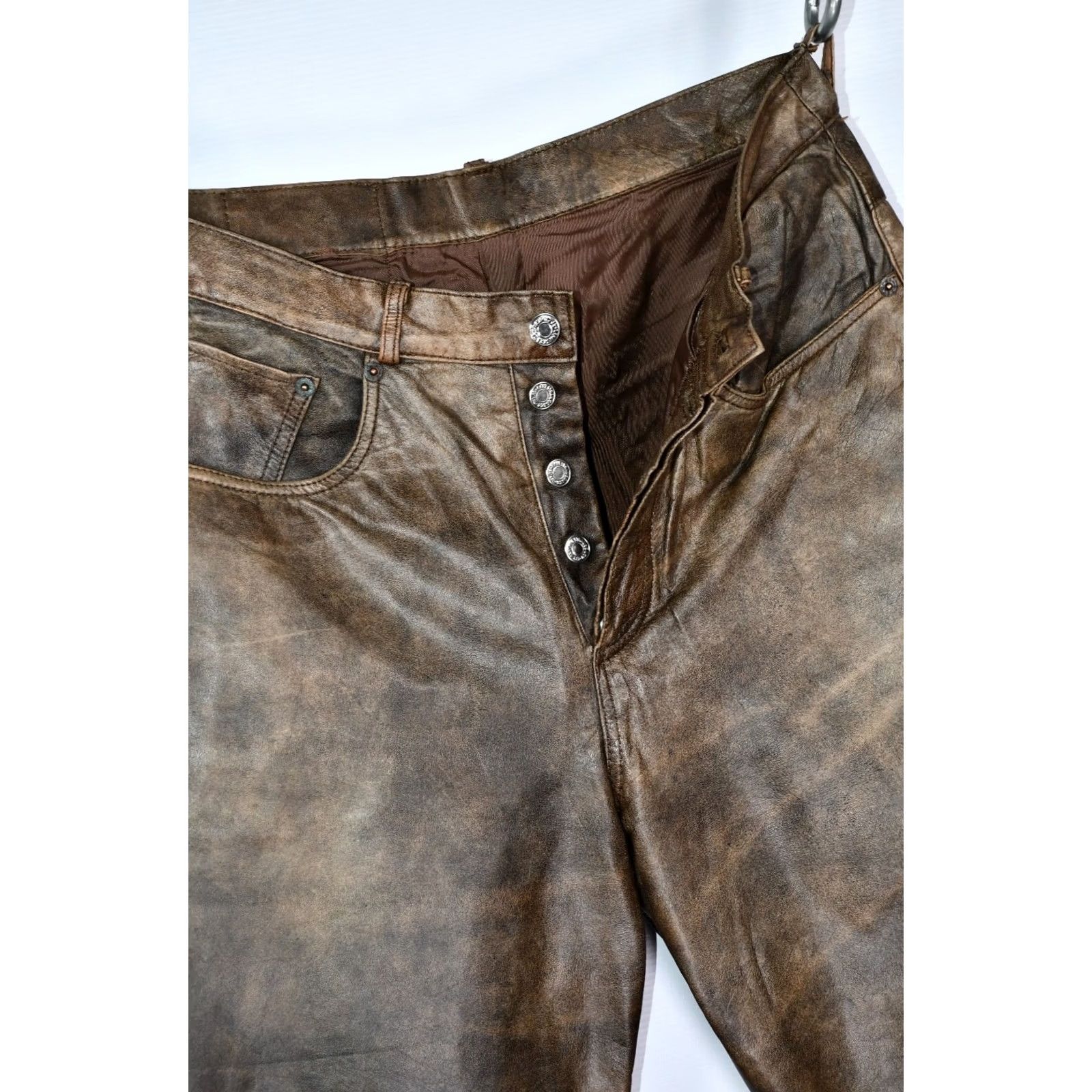 Levi's Vintage Levi’S 503-9320 Real Leather Brown Made Korea Mens Pants size W31 L34 Size US 31 - 7 Thumbnail
