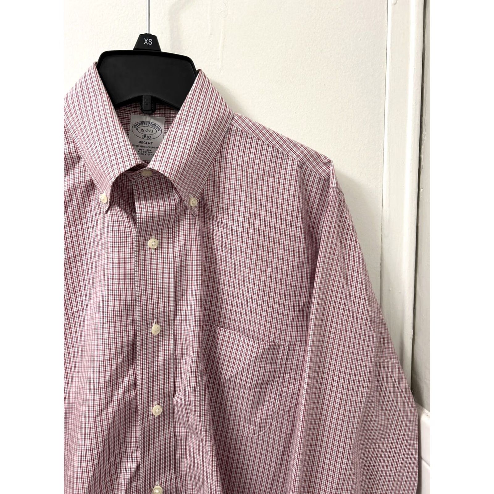 Brooks Brothers VINTAGE Brooks Brothers Original Polo Shirt Mens 15 2/3 Red Plaid Regent L/S Button-Up Shirt Reg/Regular Knit Cotton Bre atable Pockets Casual Size US M / EU 48-50 / 2 - 4 Thumbnail