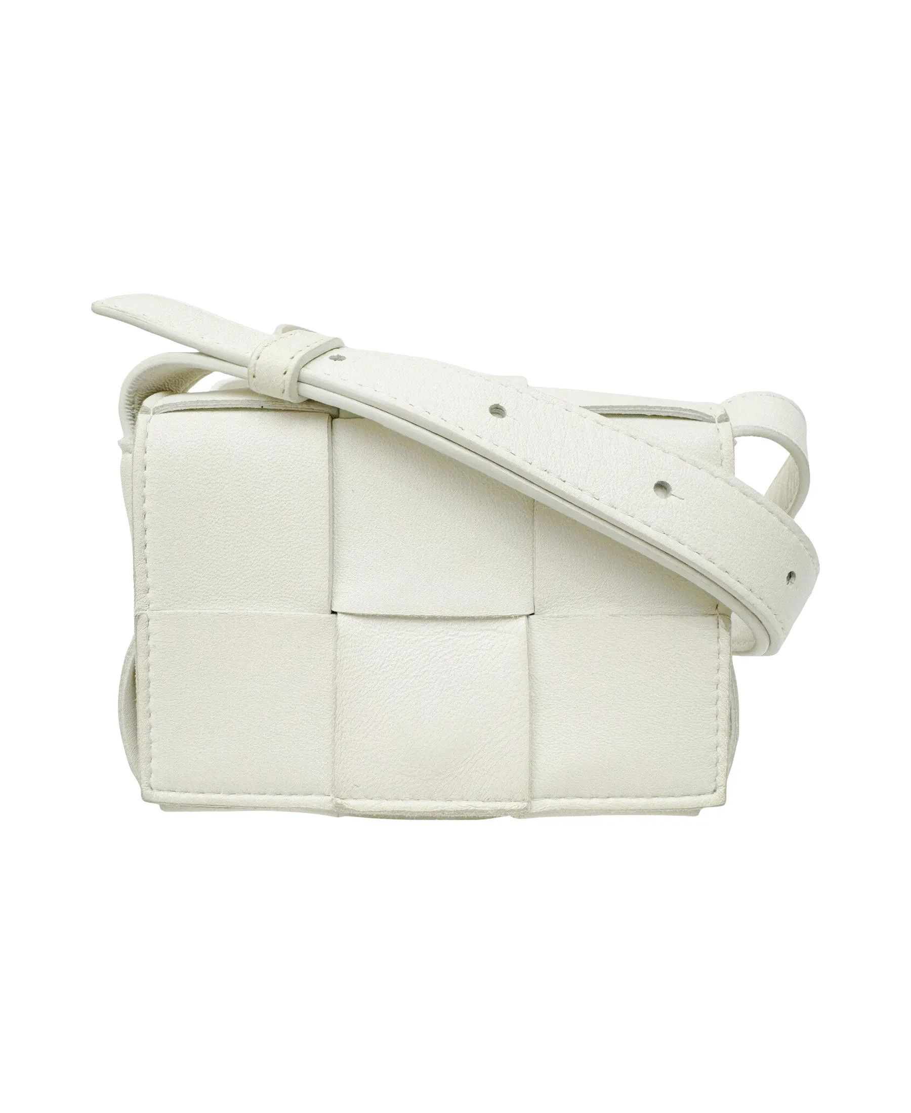 Bottega Veneta BOTTEGA VENETA Candy Cassette white intrecciato leather bag Size ONE SIZE - 1 Thumbnail
