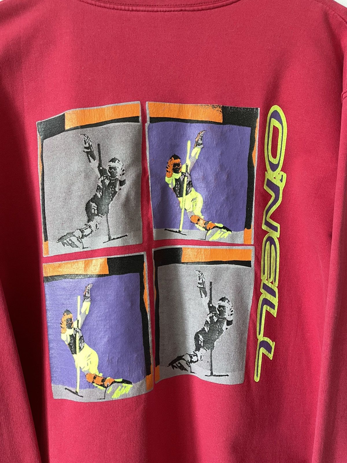 O'Neill Vintage 90s O'Neill Snowboard Surf Ski Faded Crew Sweatshirt Size US L / EU 52-54 / 3 - 3 Thumbnail