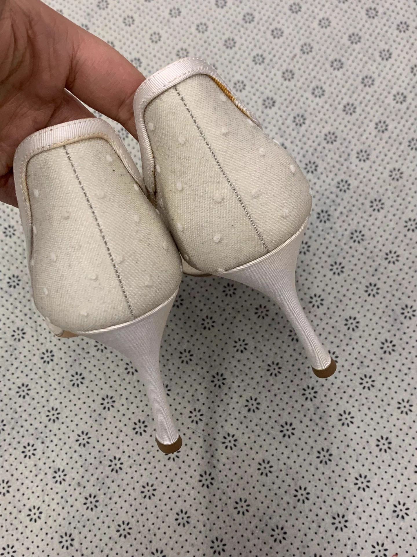 Dior Dior white polka dot tulle heels EU36 Size US 5 / IT 35 - 3 Thumbnail