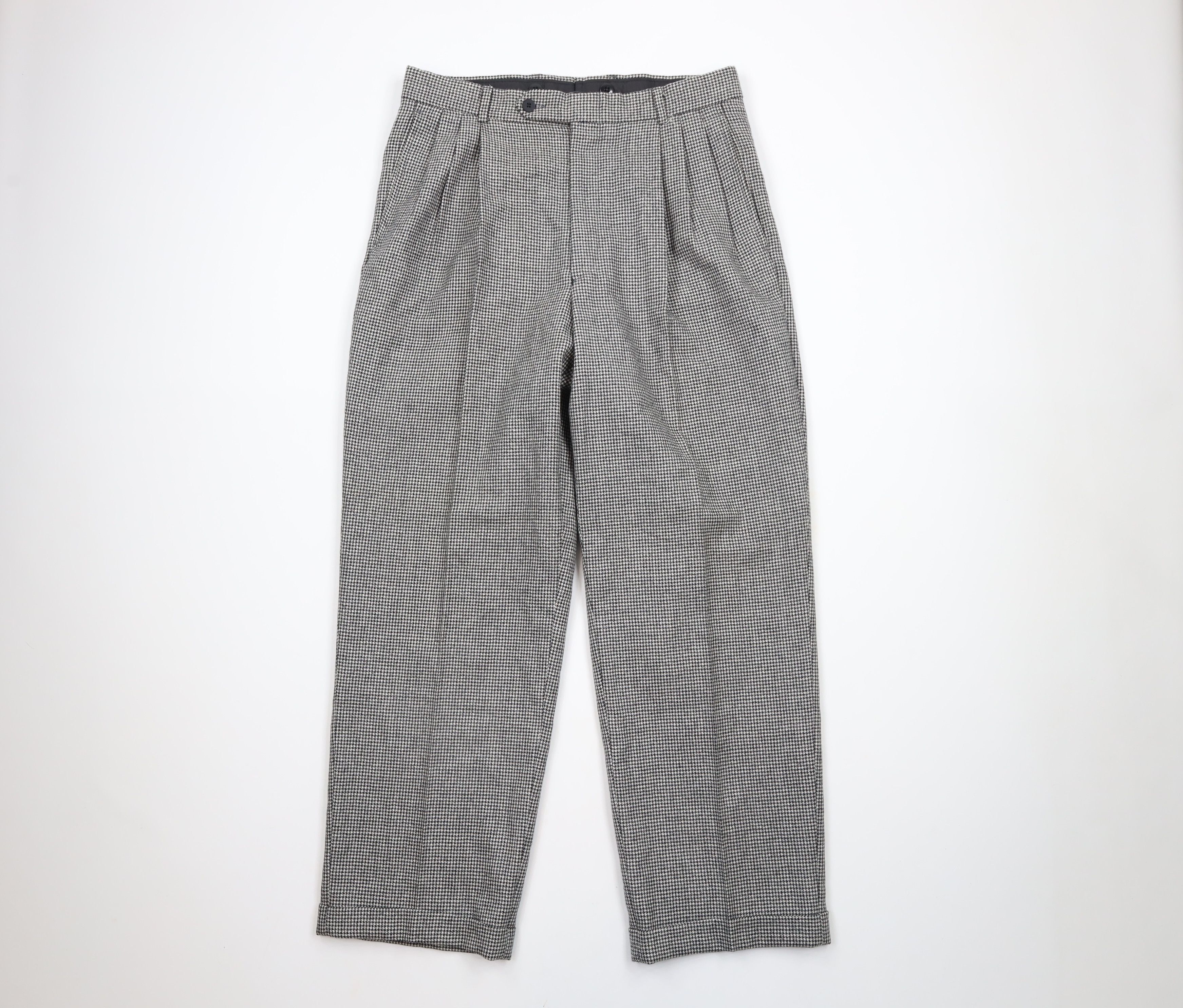 Vintage Vintage 90s Streetwear Houndstooth Cuffed Chino Pants Size US 32 / EU 48 - 1 Thumbnail