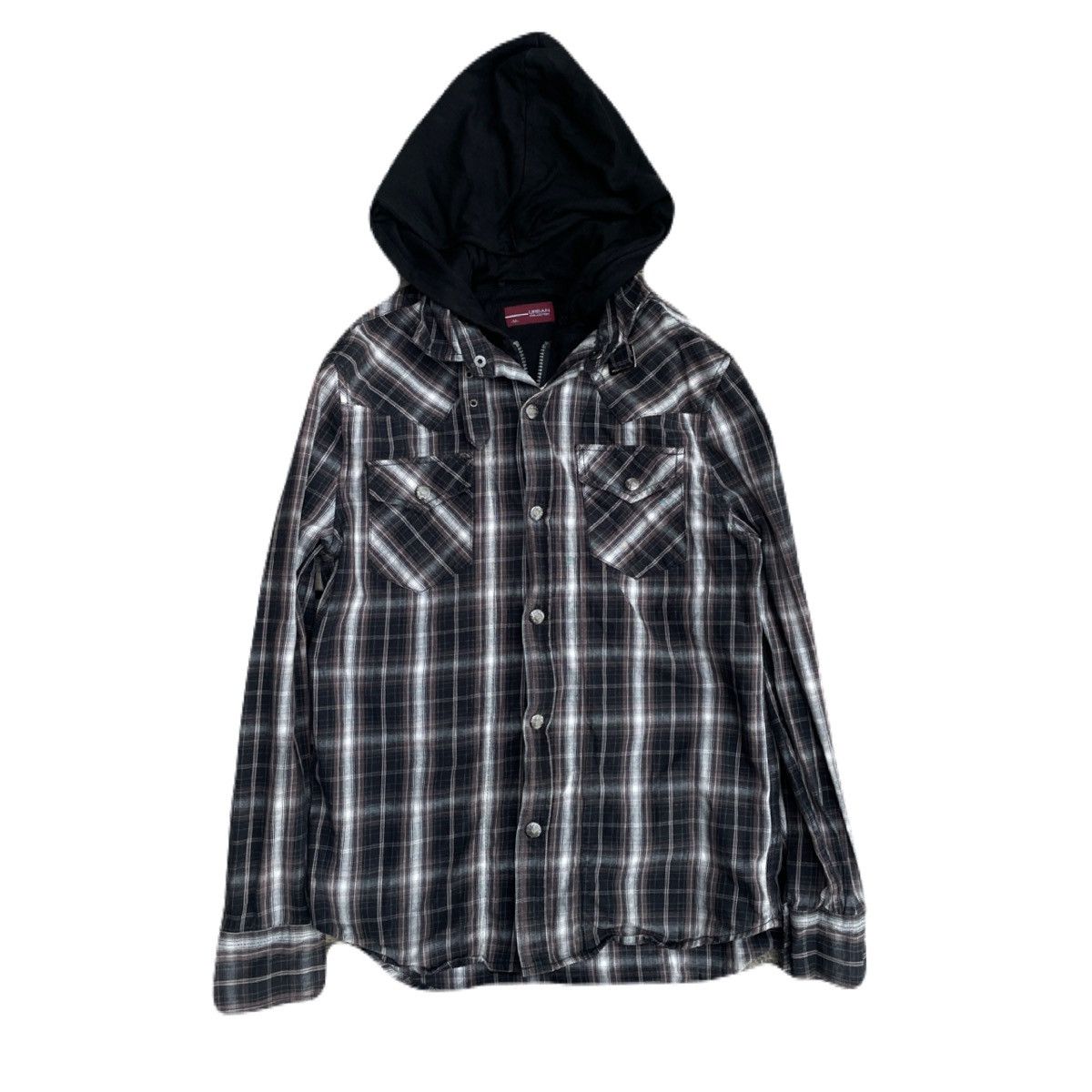 If Six Was Nine 2000s Japanese archive Docking Layered Belt Plaid Shirts Size US S / EU 44-46 / 1 - 2 Thumbnail