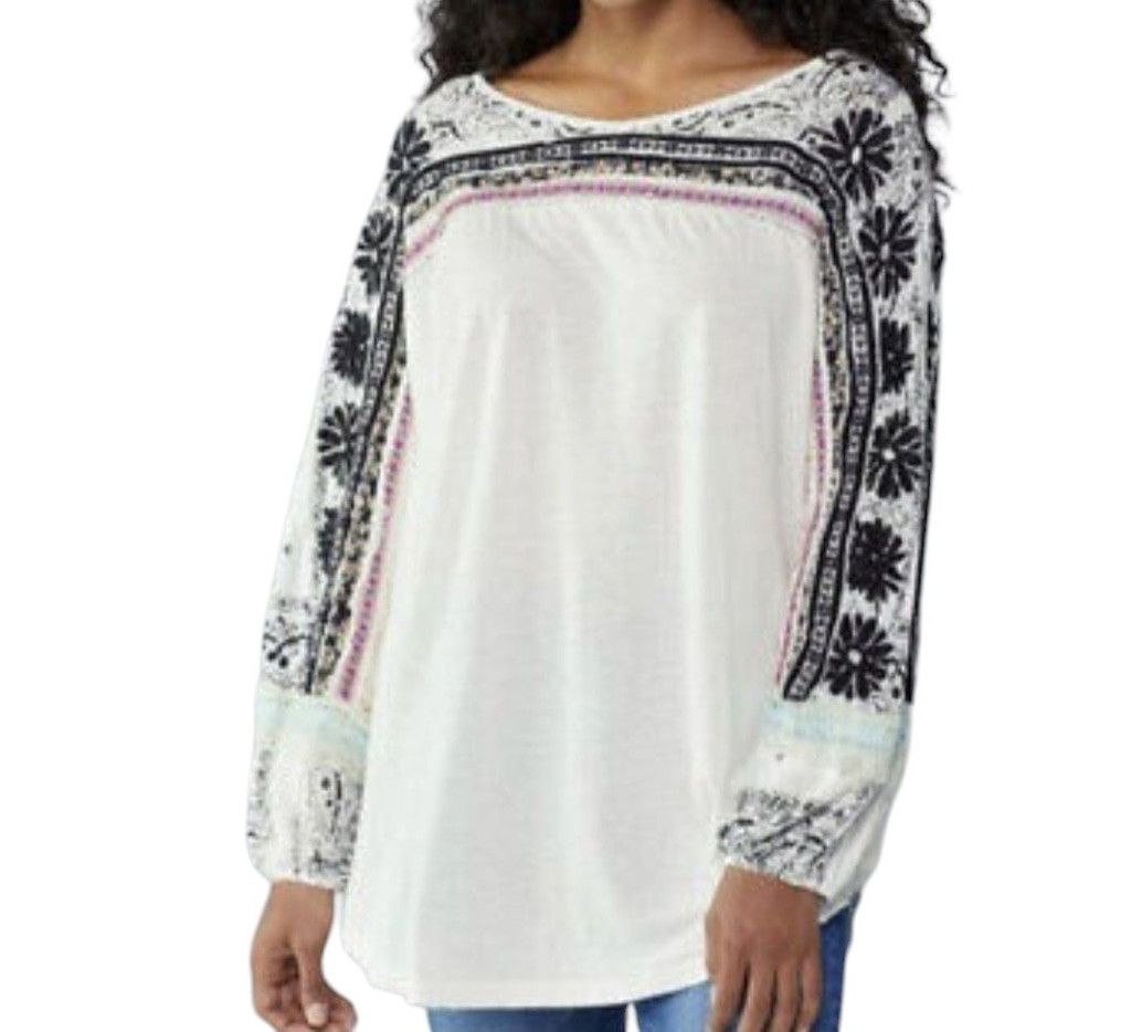 Free People Free People Women's Tripoli Top Blouse Blush Combo Size XS Size XS / US 0-2 / IT 36-38 - 1 Thumbnail