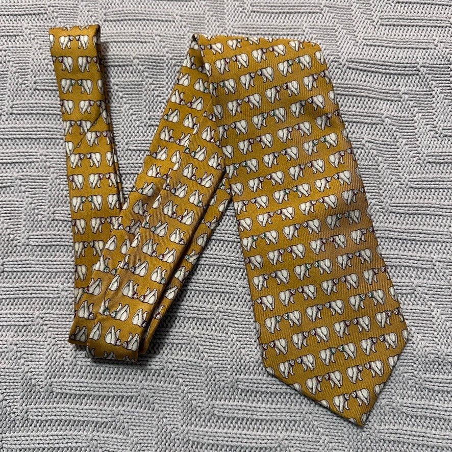 Brooks Brothers Brooks Brothers yellow polar bear print silk tie NWT Size ONE SIZE - 1 Thumbnail