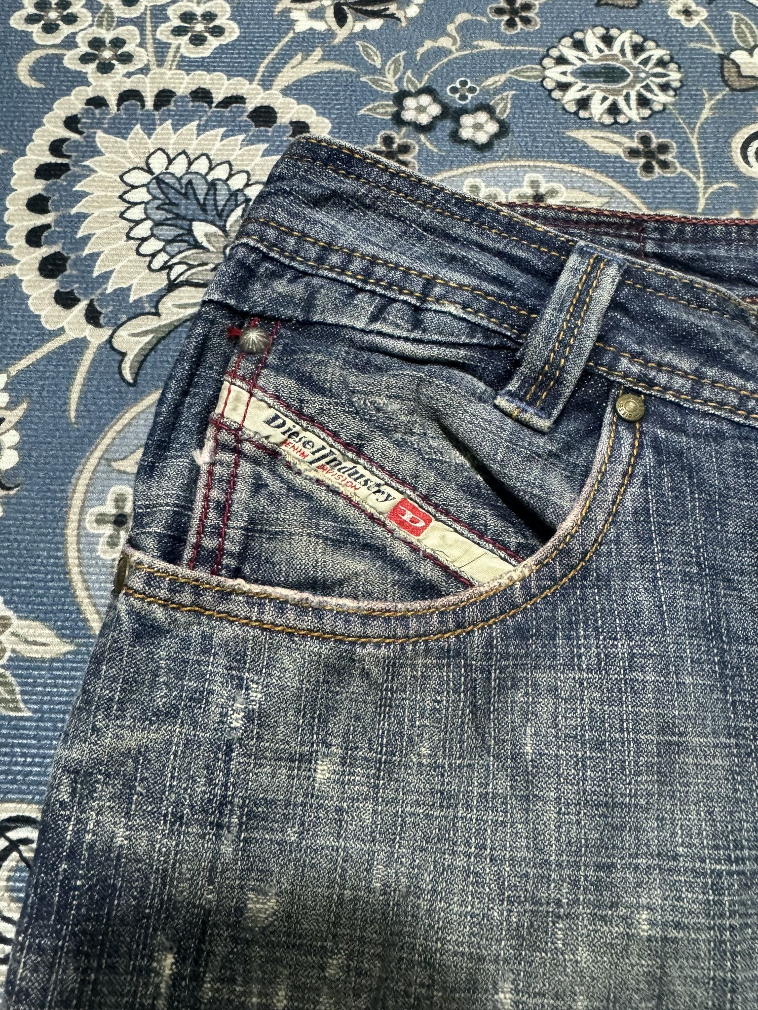 Diesel × Vintage Vintage Diesel Industry Model Slammer Distressed Jeans Size US 32 / EU 48 - 8 Thumbnail