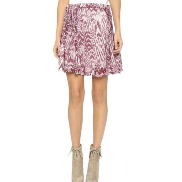 Iro IRO Adele ikat printed smocked mini skirt XS S 2 4 FR36 Size 26" / US 2 / IT 38 - 3 Thumbnail