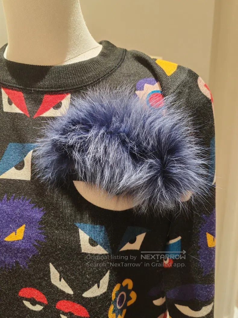 Fendi Fendi Little monster pattern wool knitted sweater Size XS / US 0-2 / IT 36-38 - 3 Thumbnail