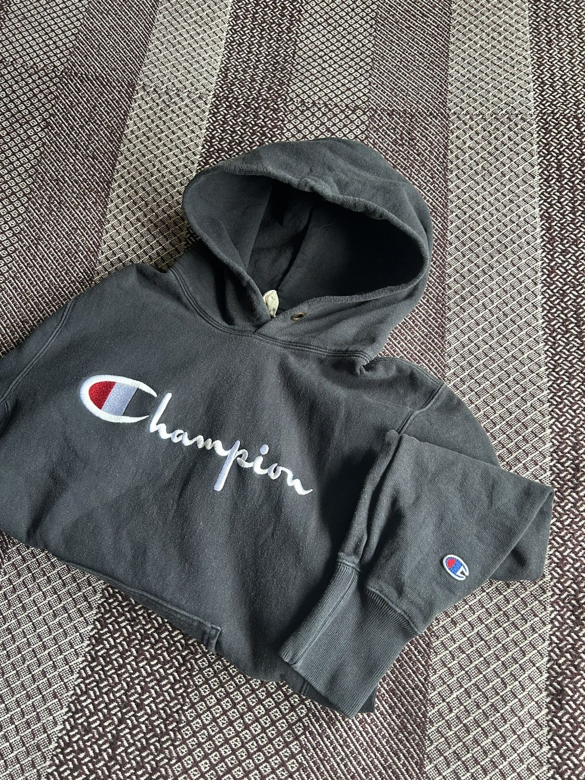Vintage Vintage Champion Big Logo Streetwear Heavy Hoodie Size M Size M / US 6-8 / IT 42-44 - 9 Thumbnail