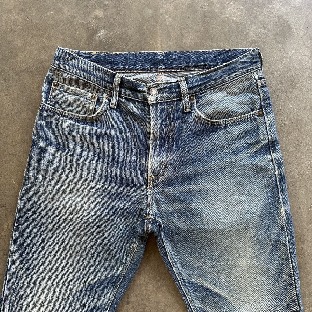 Japanese Brand Vintage Edwin Faded Denim Jean Pant W30 Size US 30 / EU 46 - 3 Thumbnail