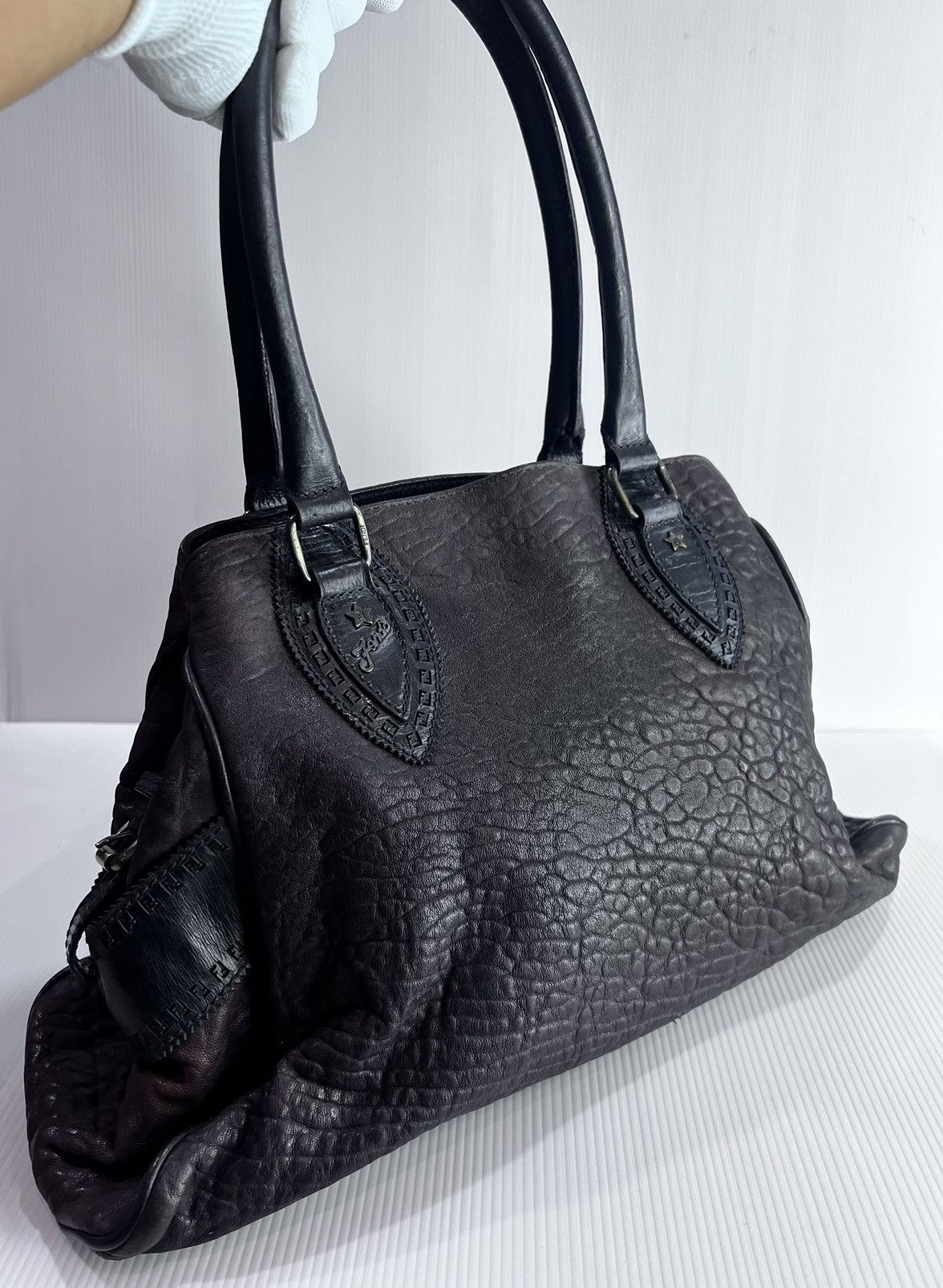Fendi Fendi Etniko Grained Leather Vintage Bag Size ONE SIZE - 1 Thumbnail