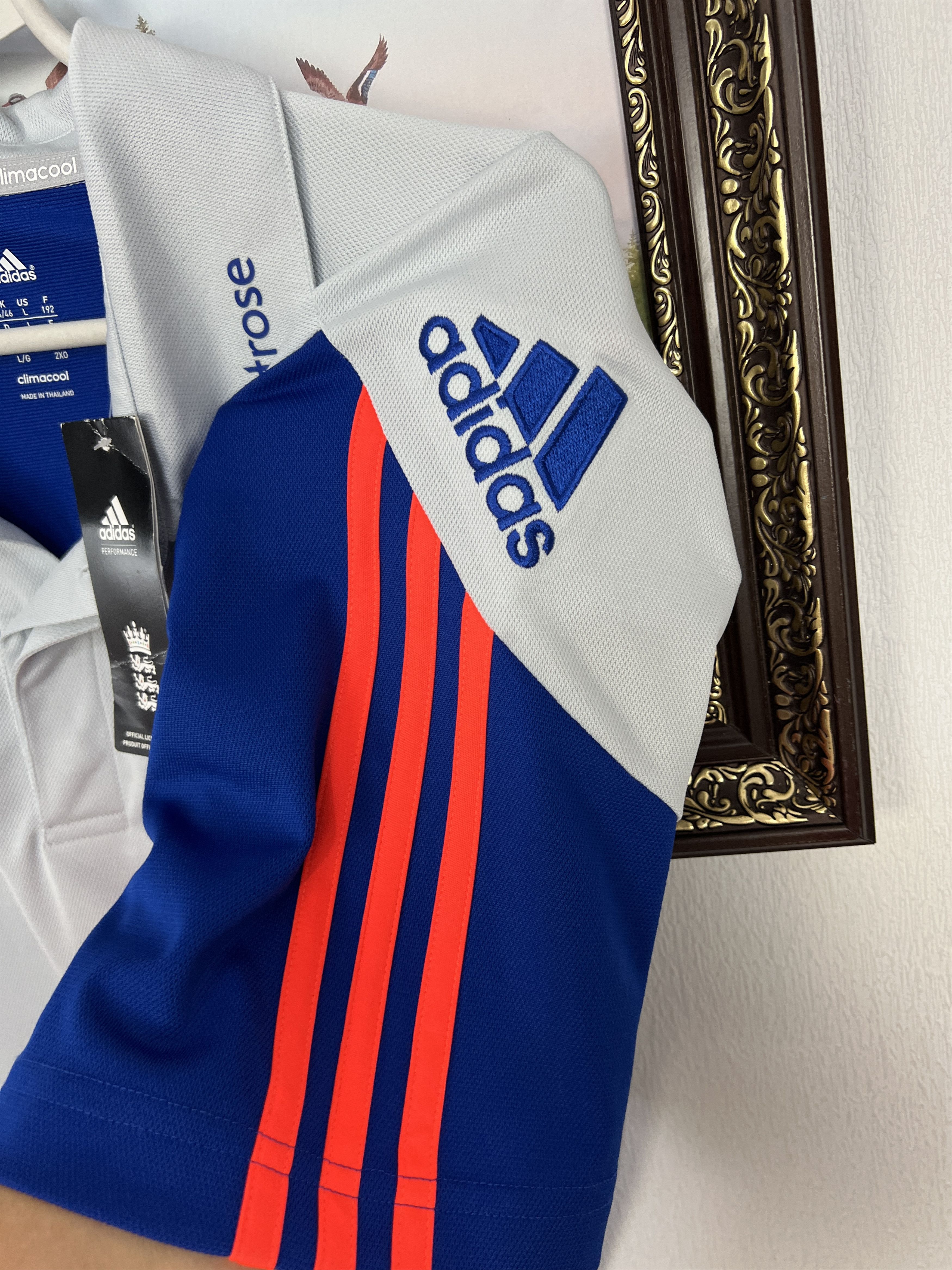 Adidas Adidas England National Team Cricket Polo Jersey Shirt Mens Size US L / EU 52-54 / 3 - 5 Thumbnail