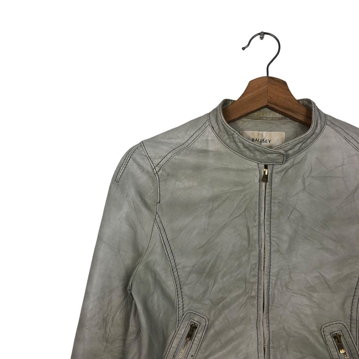 Japanese Brand 📌Vintage Cropped Leather Biker Jacket Ballsey Size US M / EU 48-50 / 2 - 8 Thumbnail