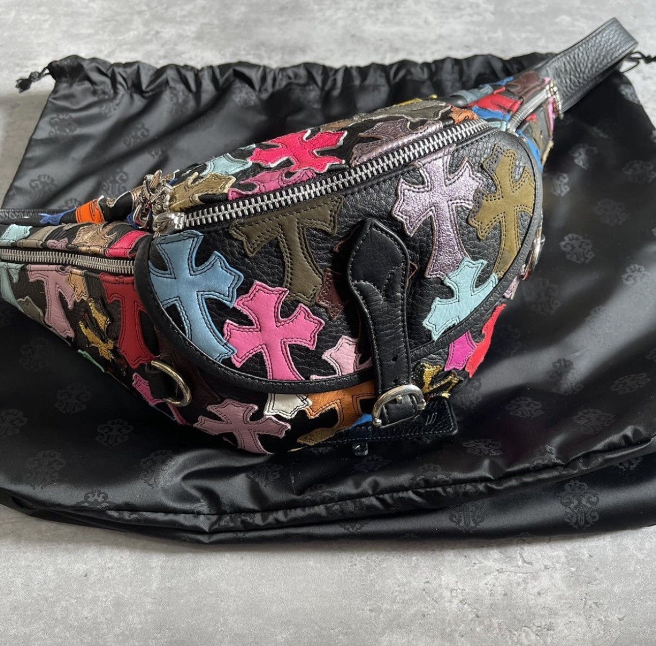 image of Chrome Hearts “Multicolour Cross Patch Snat Pack” in Black, Men's