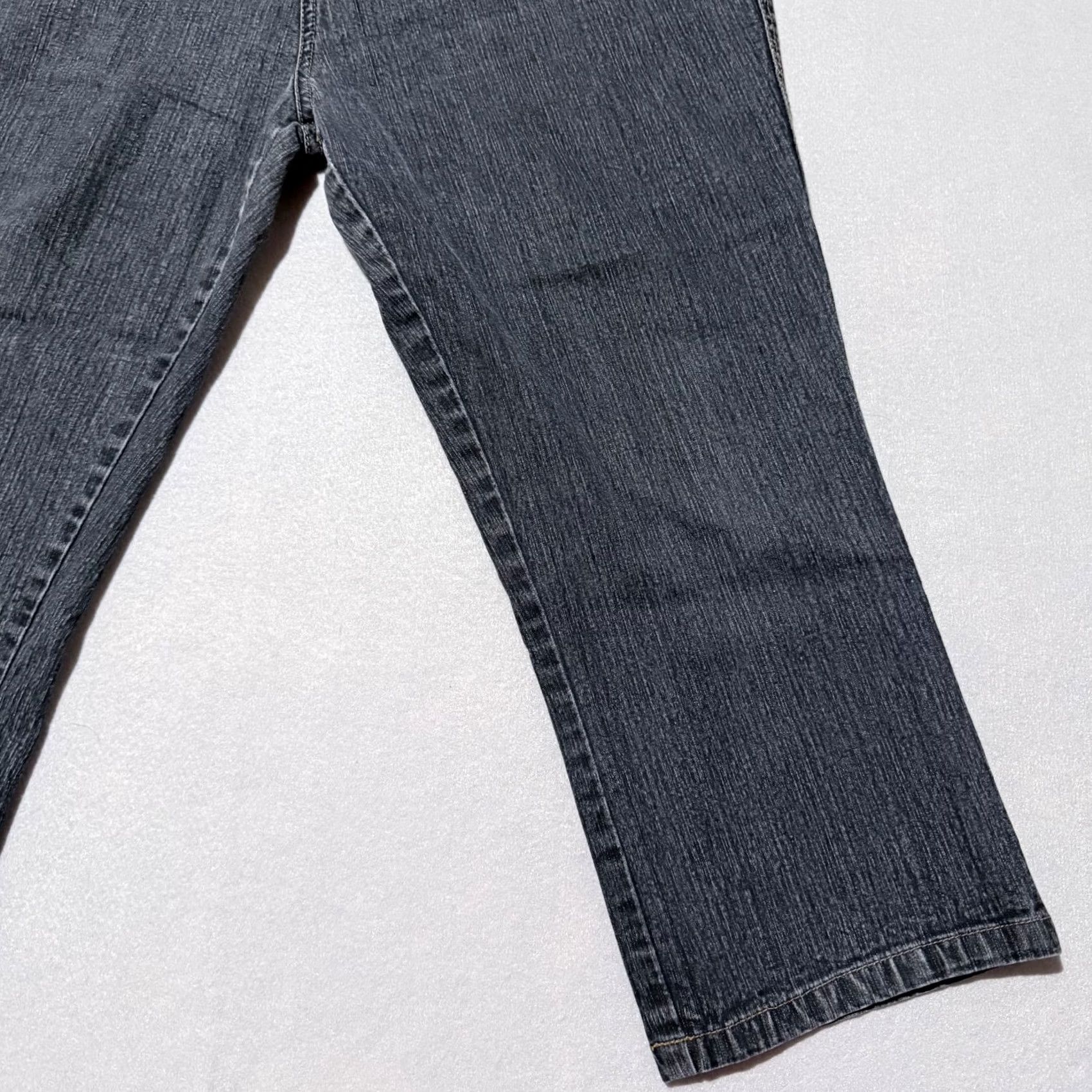 Denime Gazoz Jeans Capri Women's Dark Gray Denim Zip-Pockets High-Rise Slim Fit - 18 Size 40" / US 18 - 5 Thumbnail