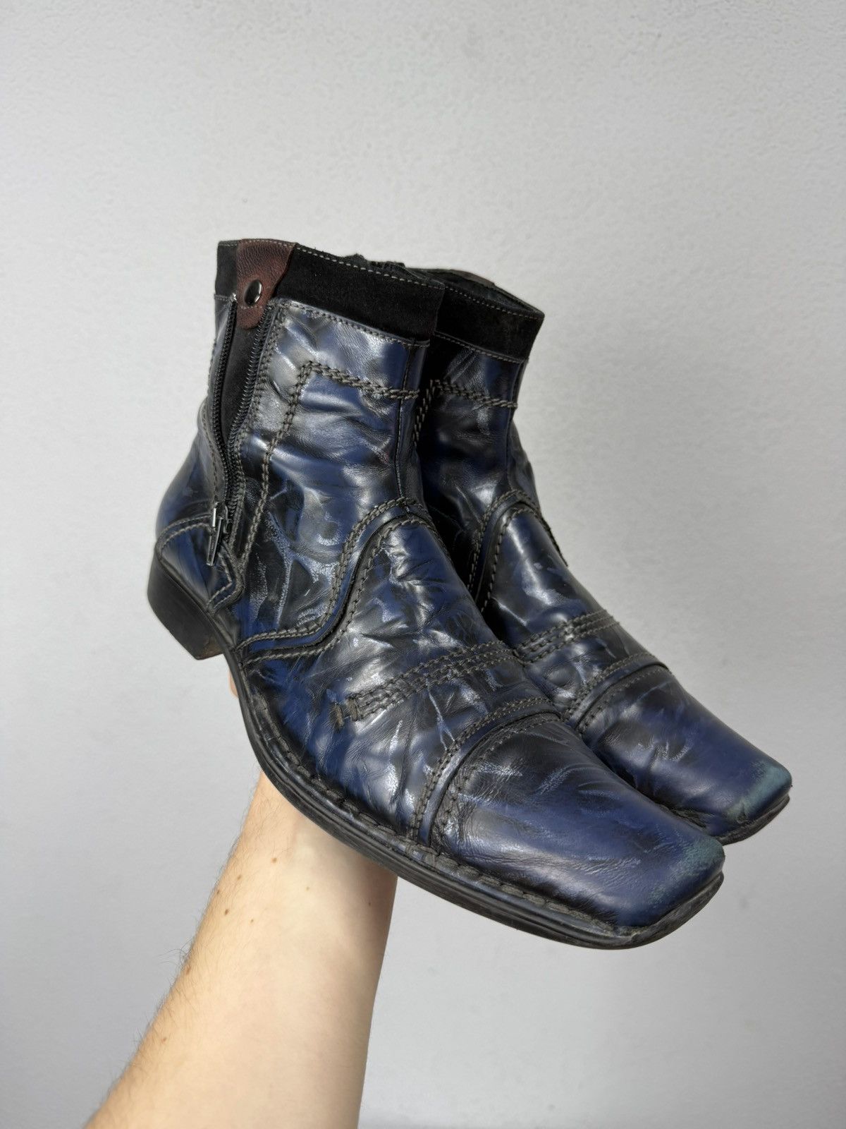 If Six Was Nine Vintage Italian AS 98 Like Guidi 795v Leather Biker Boots Size US 10 / EU 43 - 4 Thumbnail