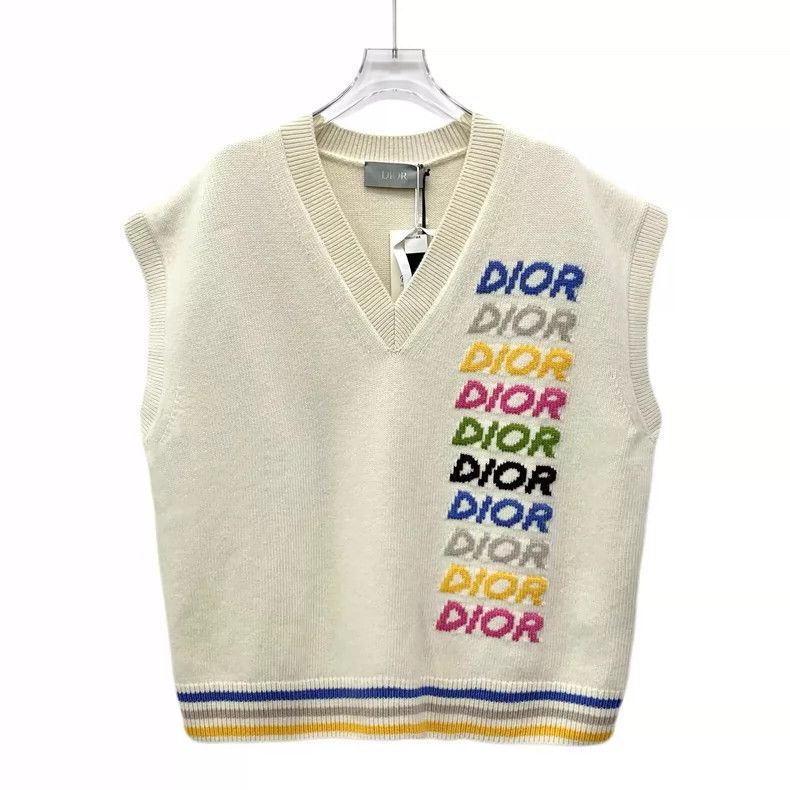 Dior Christian Dior Sleeveless V-Neck Knit Vest Size US M / EU 48-50 / 2 - 1 Thumbnail
