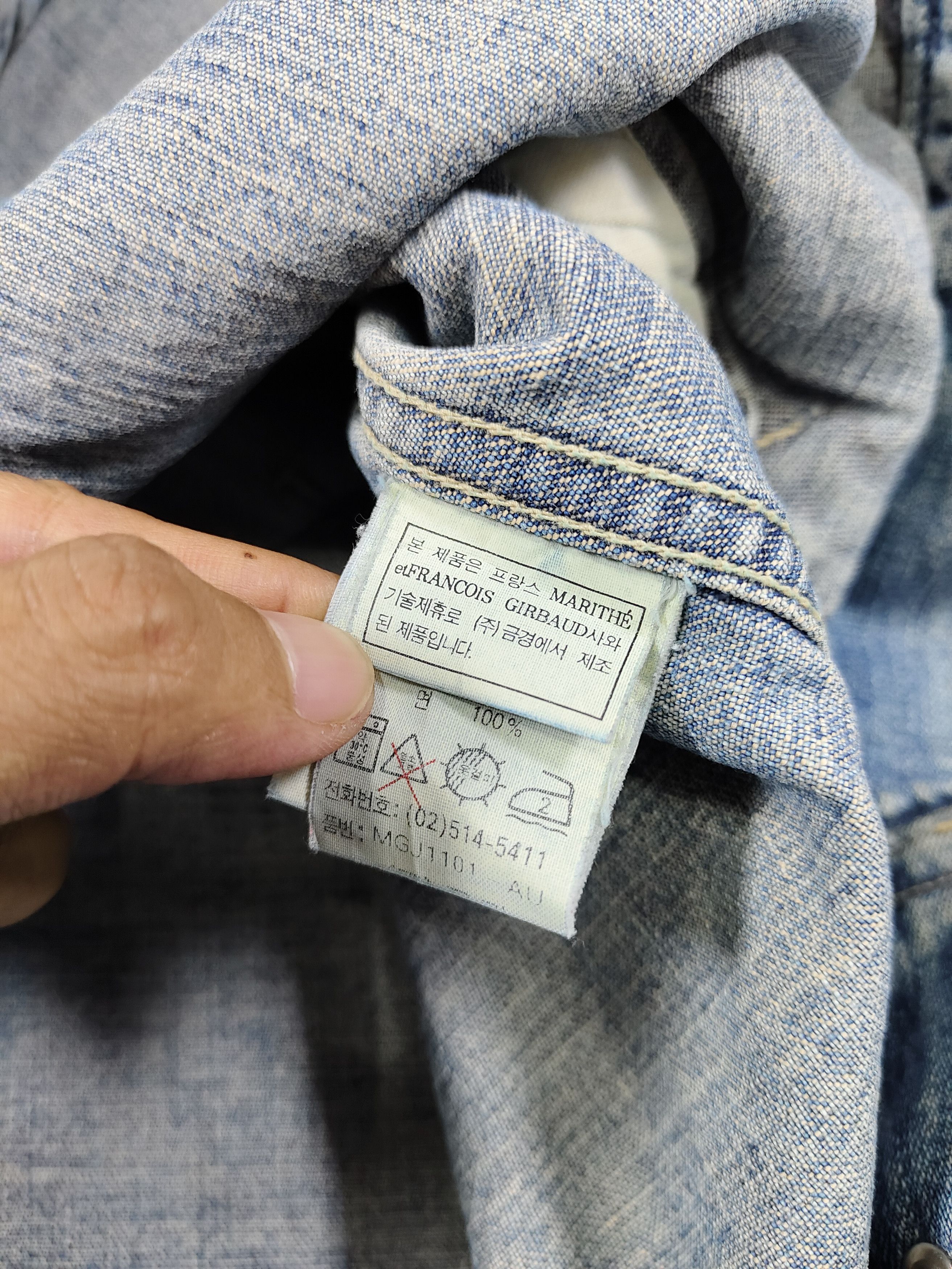Marithe + Francois Girbaud 90s MFG🔥Stone Washed Y2K Oversize Denim Jacket Size US L / EU 52-54 / 3 - 11 Thumbnail