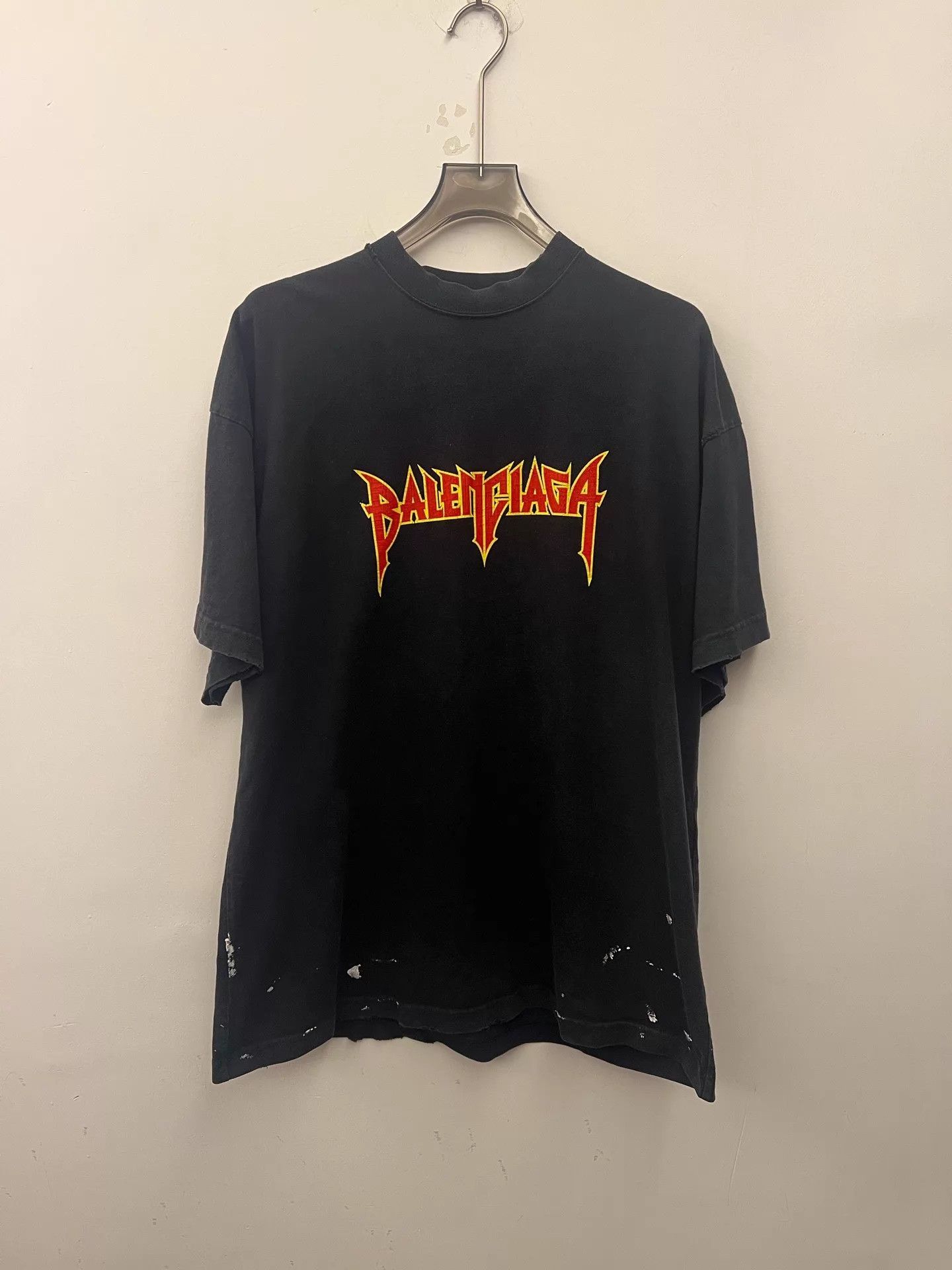 Balenciaga Balenciaga Rock Band Lightning Letter Crew Neck SS Black S1 Size US S / EU 44-46 / 1 - 1 Thumbnail