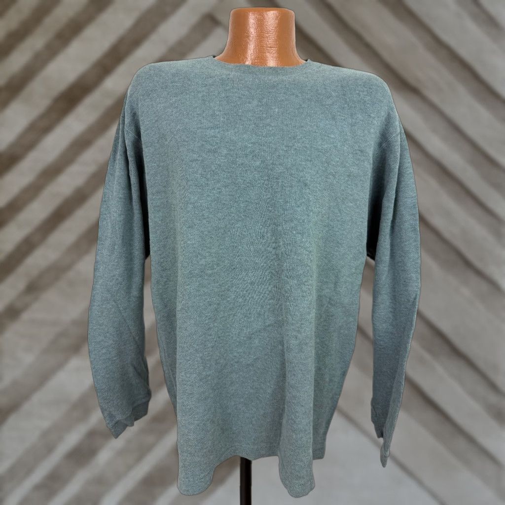 Banana Republic VINTAGE Banana Republic Shirt Men XL Heavyweight Blue Cotton 2000s 2000-2009 Crew Neck Long Sleeve Modern Grunge Hipster Preppy Mens Size US XL / EU 56 / 4 - 1 Thumbnail