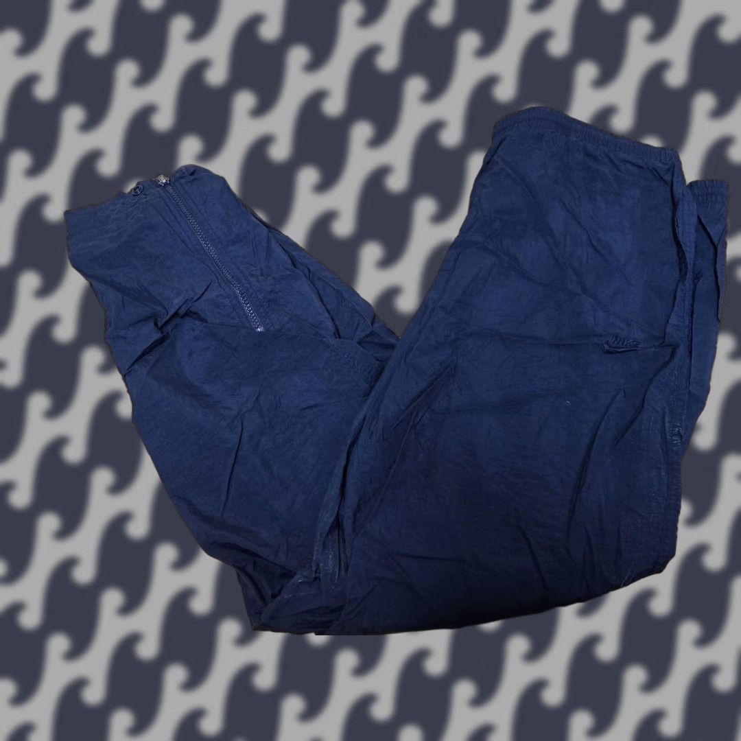 Nike Nike Track Pants Mens M Navy Windbreaker Ankle Zip Foot Locker Size US 31 - 1 Thumbnail