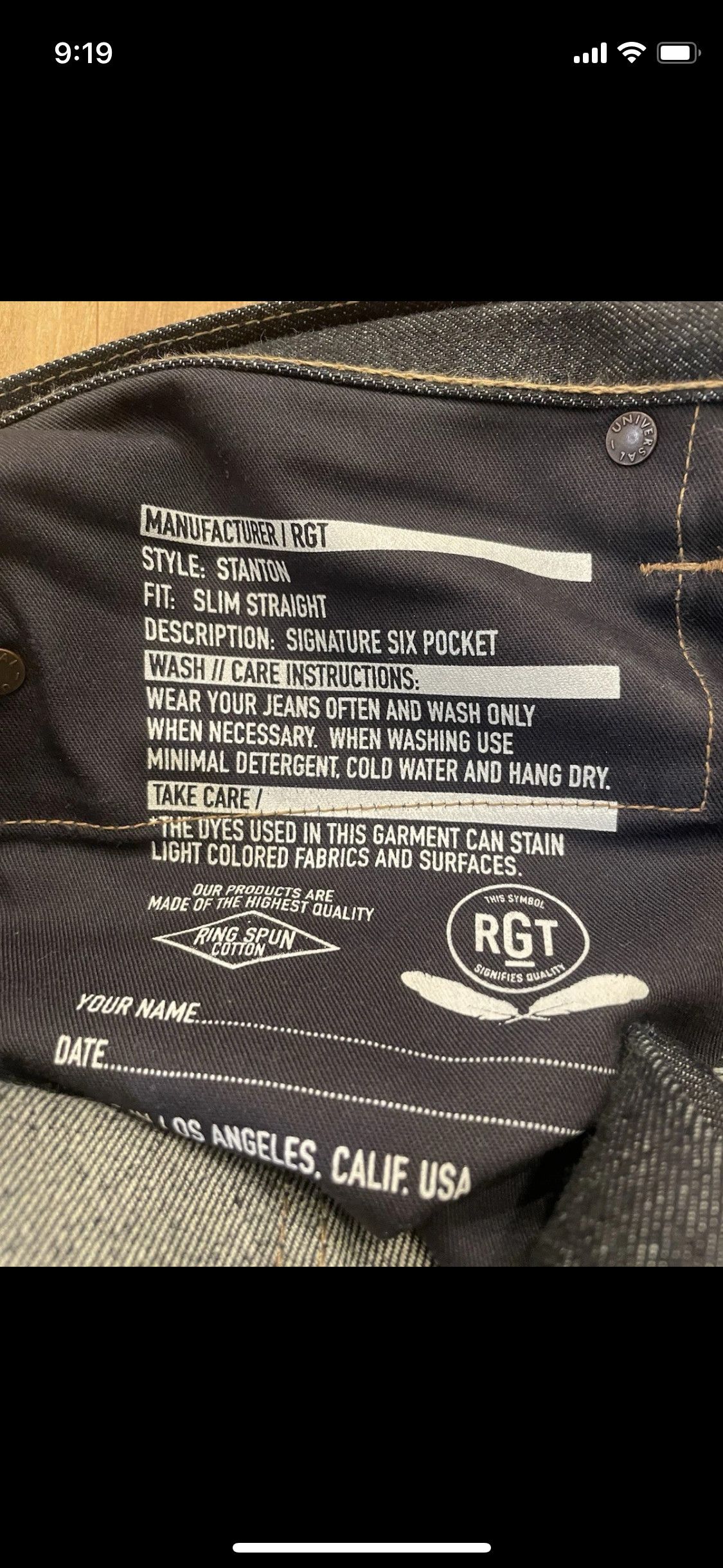 Rogue Territory Stanton Jeans raw denim Size US 29 - 4 Thumbnail