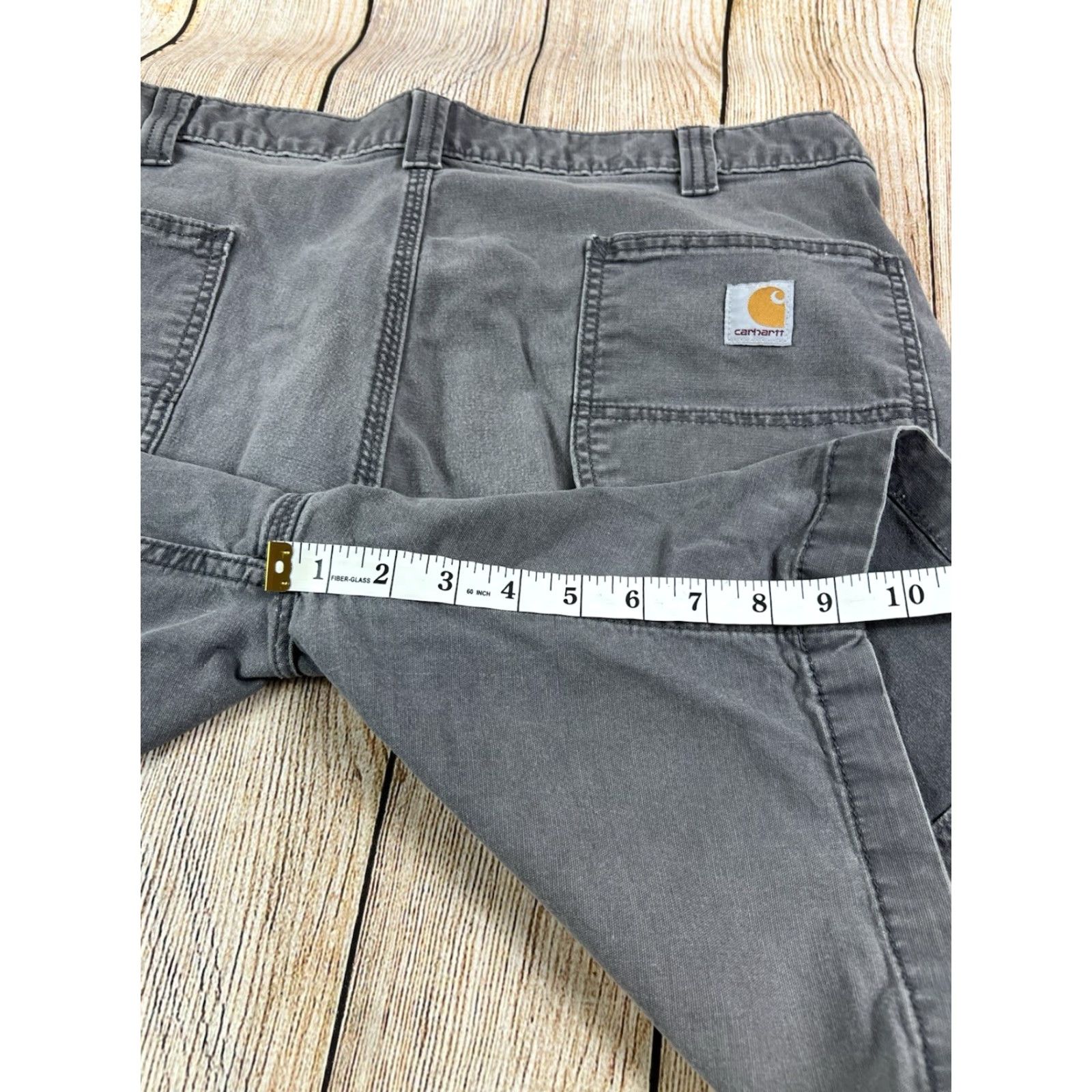 Carhartt Mens Carhartt Cargo Shorts Cotton Stretch Relaxed Fit Gray 40 Casual Workwear Cargo Pocket Inseam 9 in Size US 40 / EU 56 - 8 Thumbnail