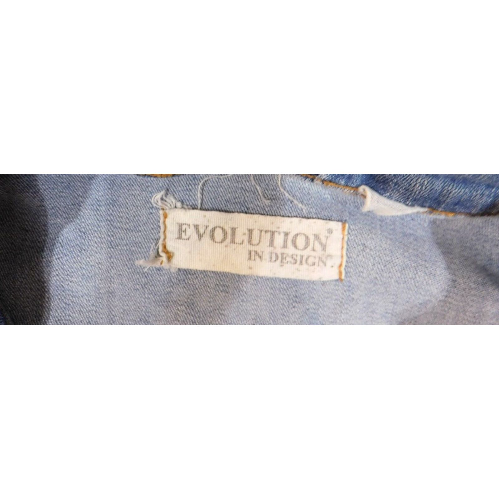 Vintage Evolution Jacket Mens L Denim Button Zip Blue 90s Workwear Classic Retro Size US L / EU 52-54 / 3 - 4 Thumbnail