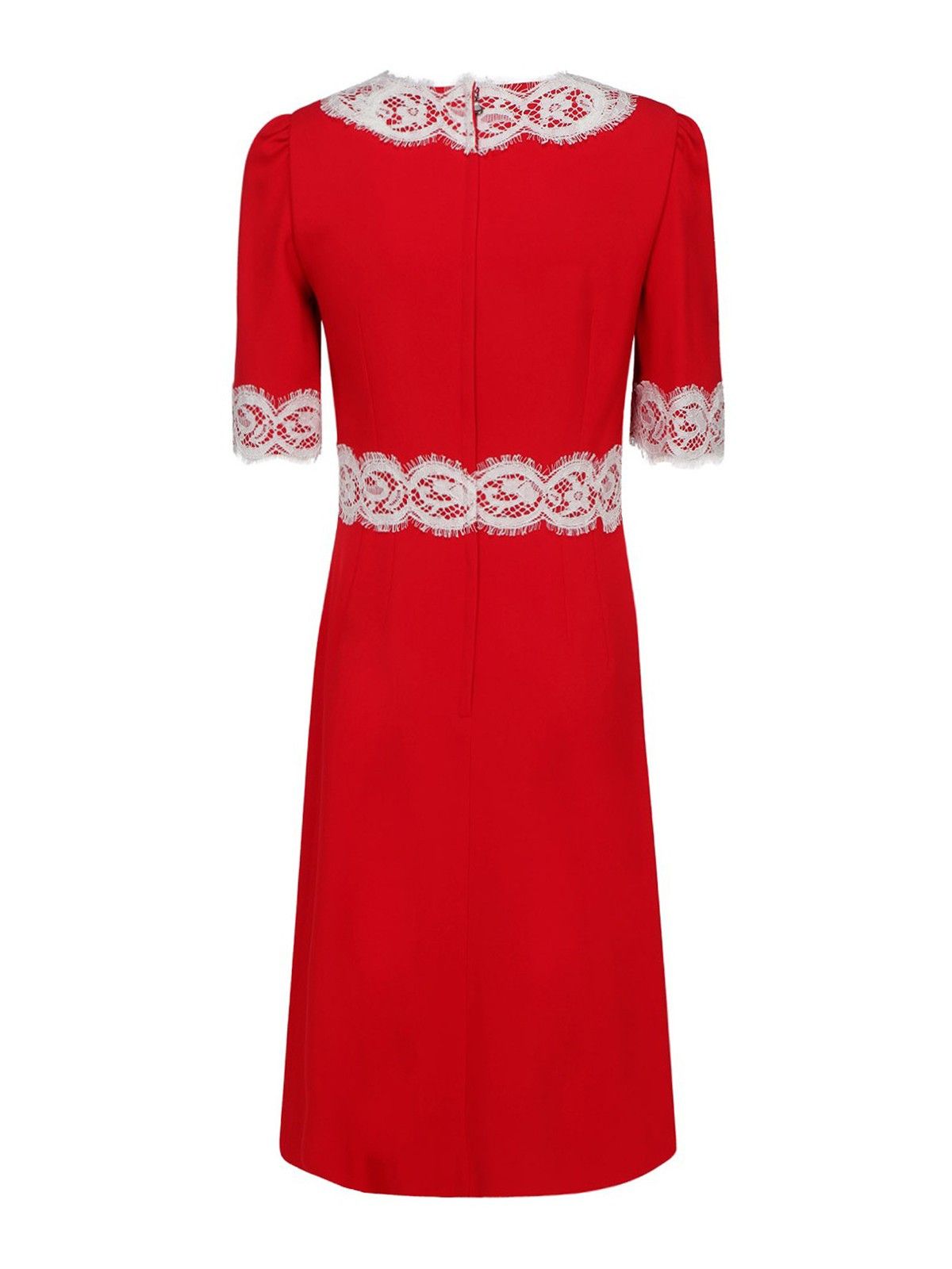Dolce & Gabbana o1y0825 Midi Dress in Red/White Size XS / US 0-2 / IT 36-38 - 2 Thumbnail