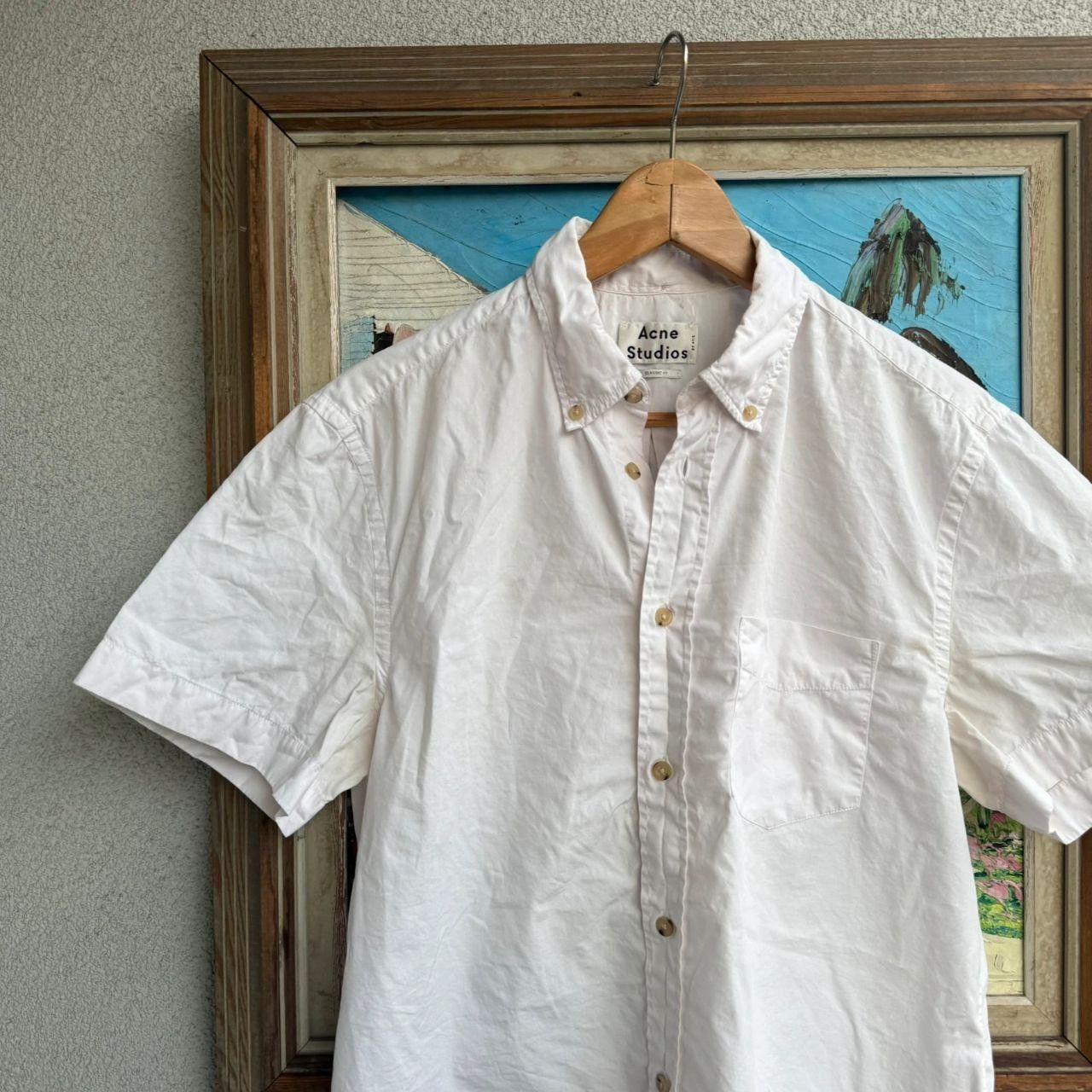 Acne Studios Acne Studios Button Up Shirt Shortsleeve White Minimalist Size US M / EU 48-50 / 2 - 3 Thumbnail