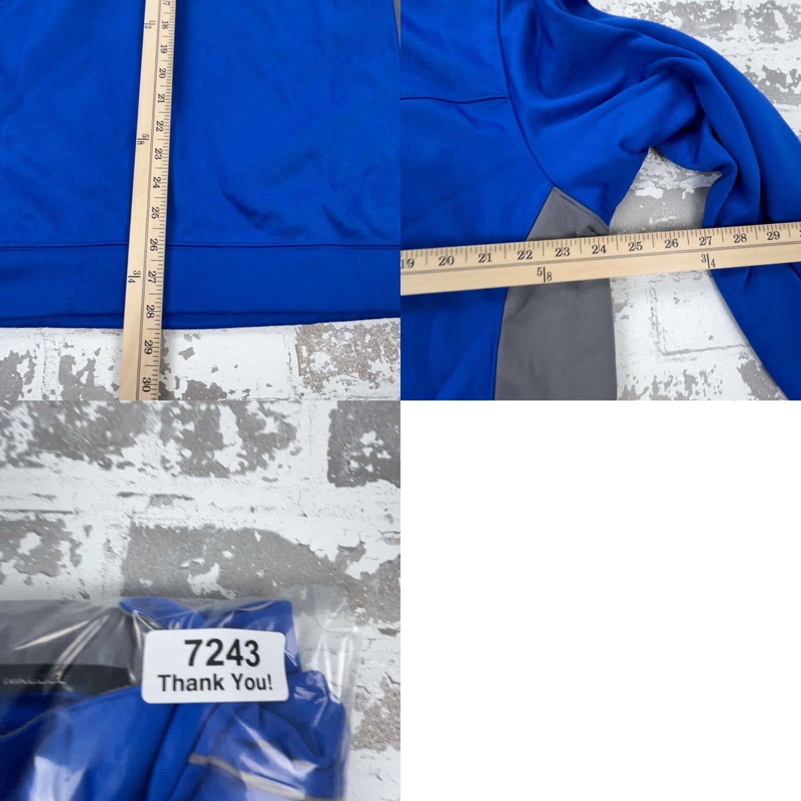 Nike Nike Sweatshirt Men XL Blue Gray Pullover Dri Fit Quarter Zip Sweater Royal Size US XL / EU 56 / 4 - 9 Thumbnail