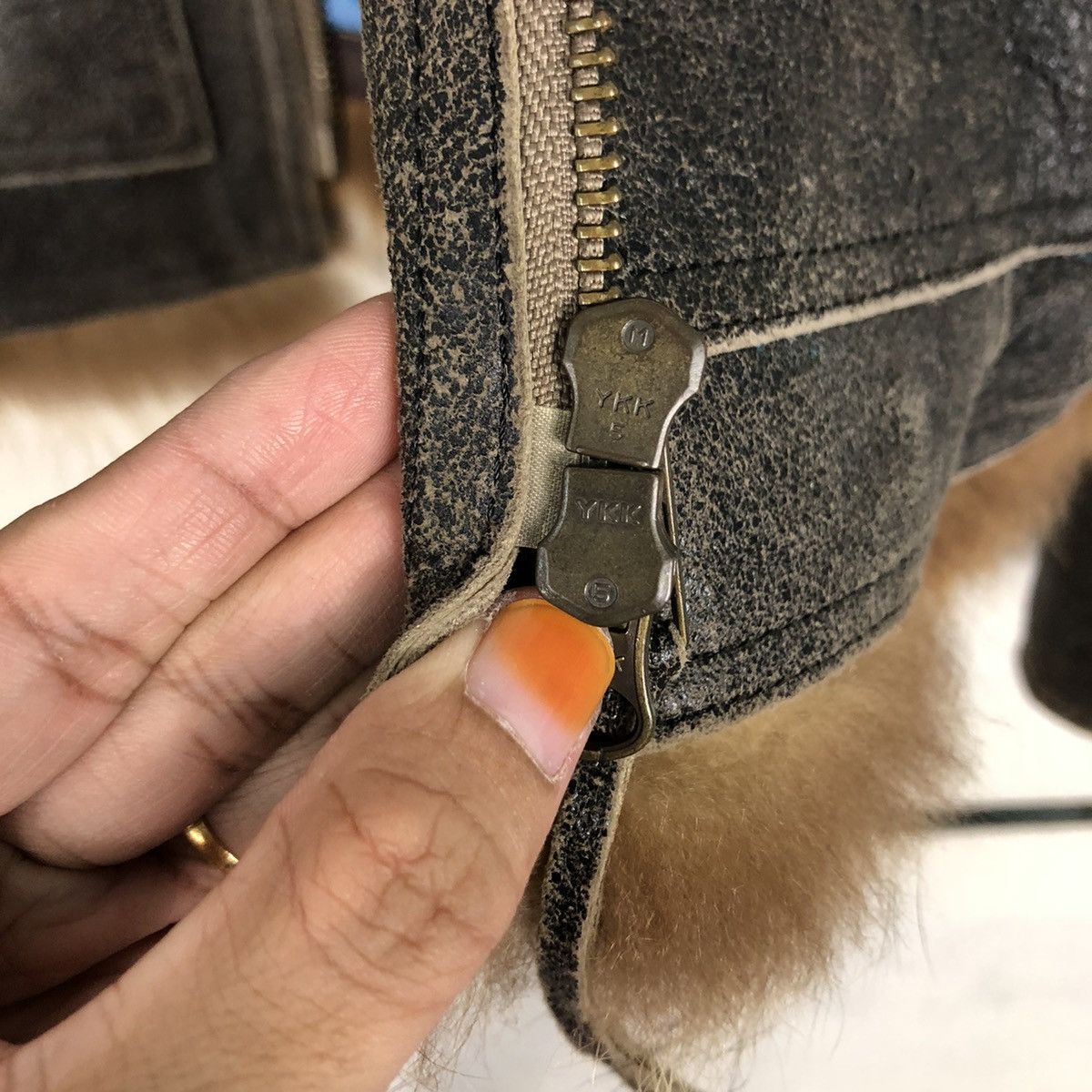 Japanese Brand Vintage Biker Leather Jacket Doney Blanket Fur Issey Miyake Size US M / EU 48-50 / 2 - 18 Thumbnail