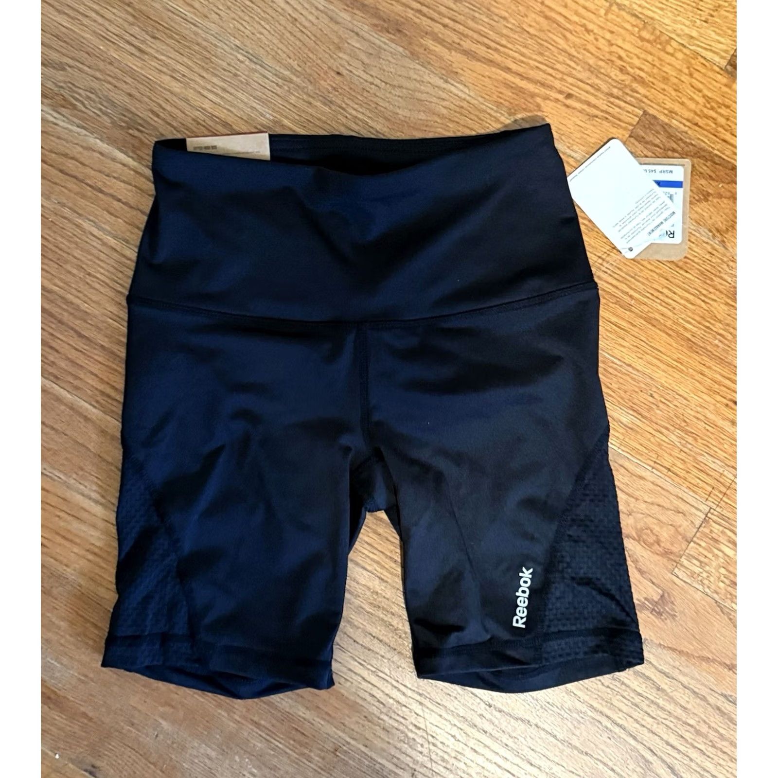 Reebok Reebok Athletic Shorts XS Black Women High Rise New With Tags Size 26" / US 2 / IT 38 - 2 Thumbnail