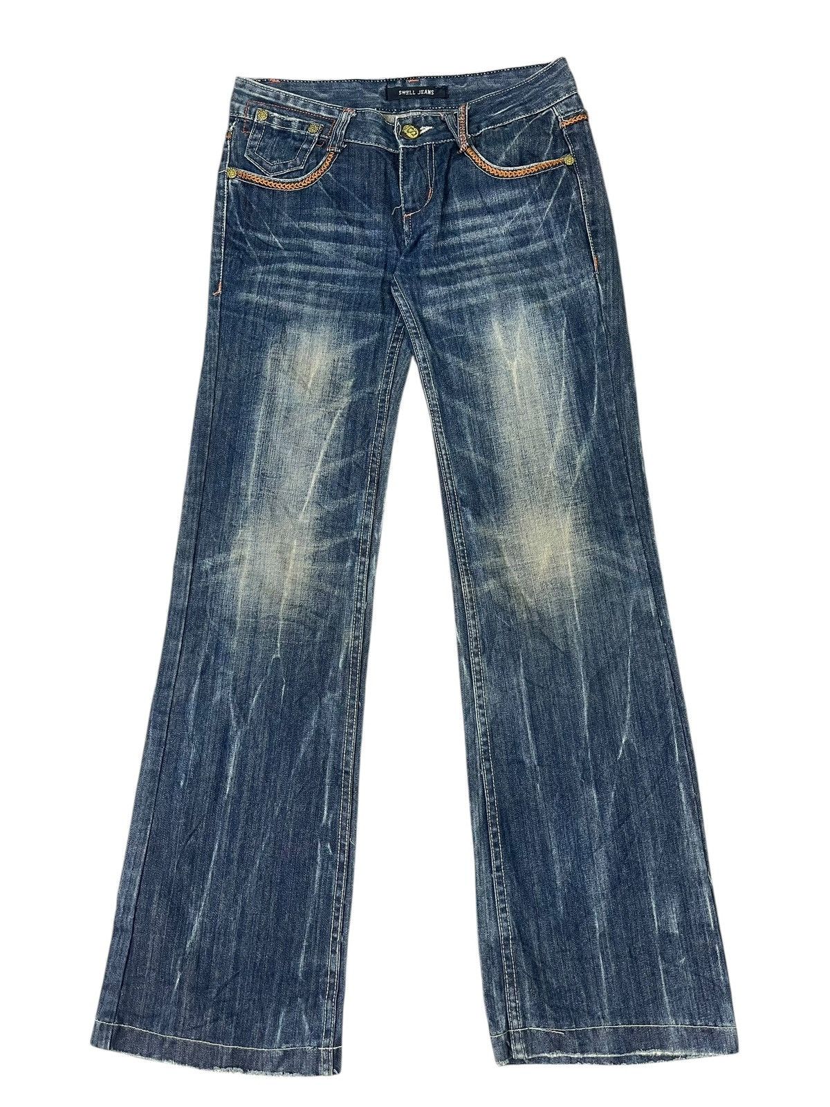 Japanese Brand Vintage Swell Jeans Style By L.B.D Flare Jeans Size 28" / US 6 / IT 42 - 1 Thumbnail