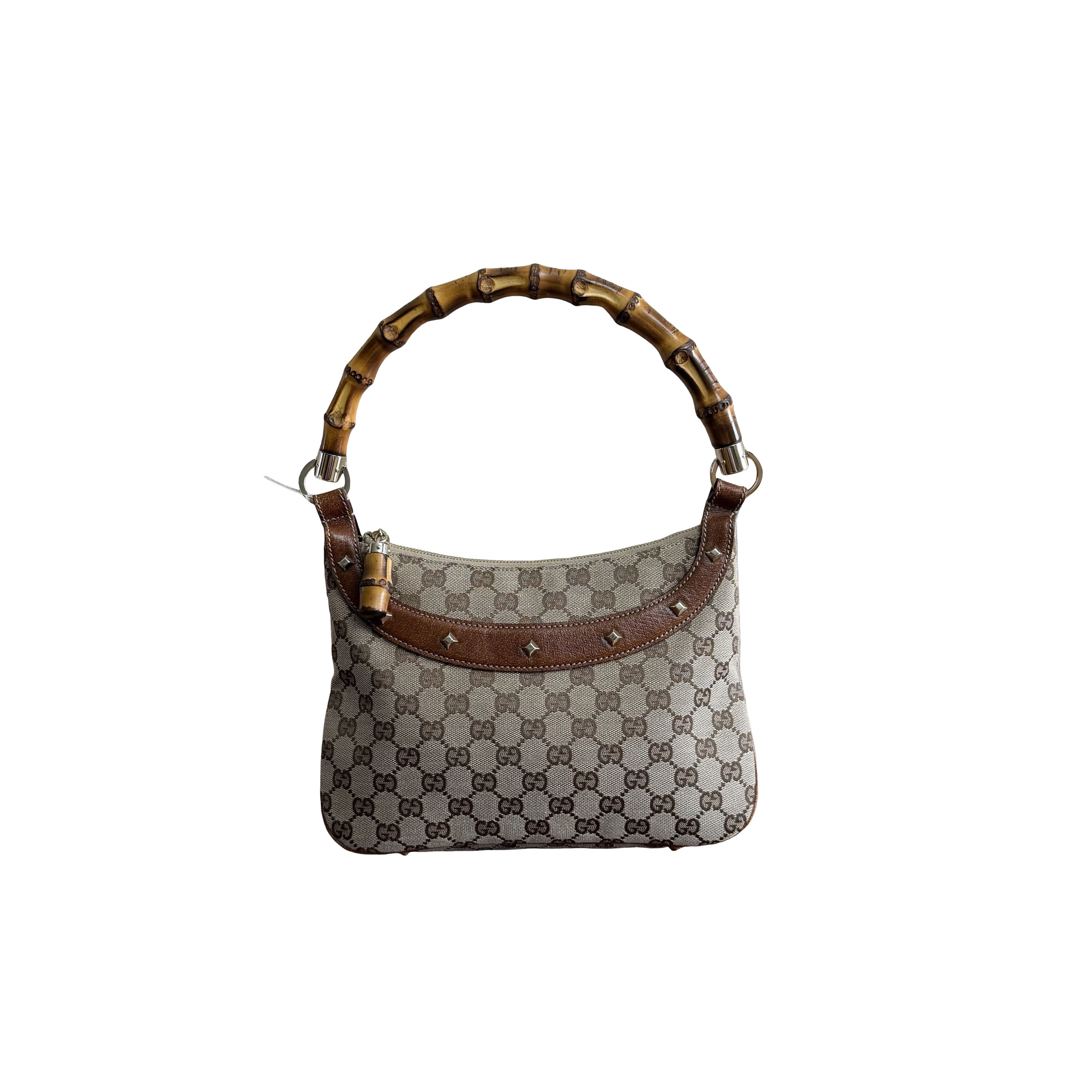 Gucci Gucci Canvas Bamboo Handle Bag Size ONE SIZE - 1 Thumbnail