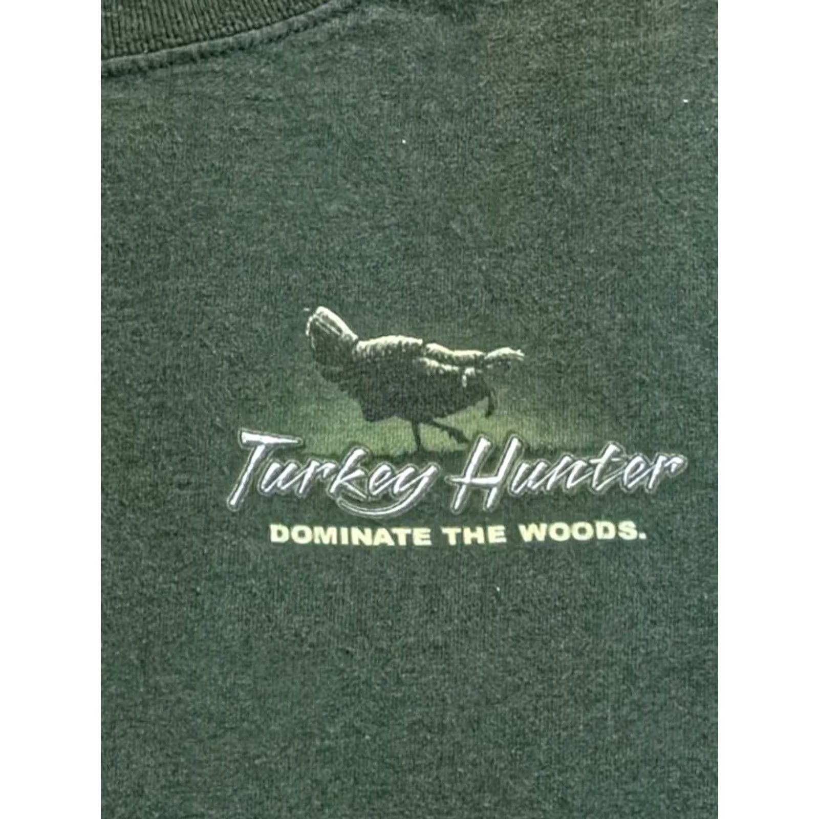 Hunter VINTAGE Buck Wear Turkey Hunter Double-Sided Graphic T Shirt Forest Green Men's XL Shirt Size US XL / EU 56 / 4 - 3 Thumbnail