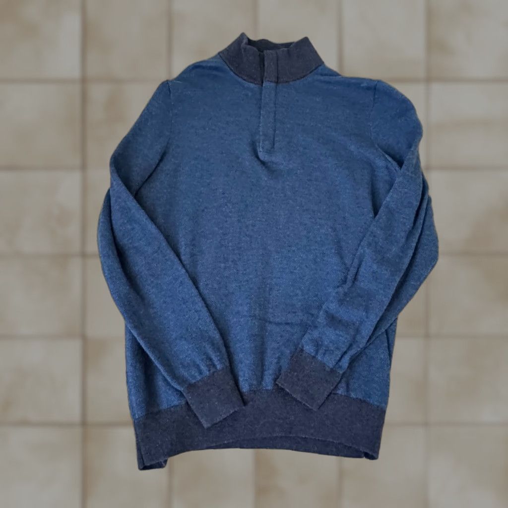 Vineyard Vines VINEYARD VINES Sweater Adult M Blue 1/4 Zip 100% Wool Merino Mens Size US M / EU 48-50 / 2 - 1 Thumbnail