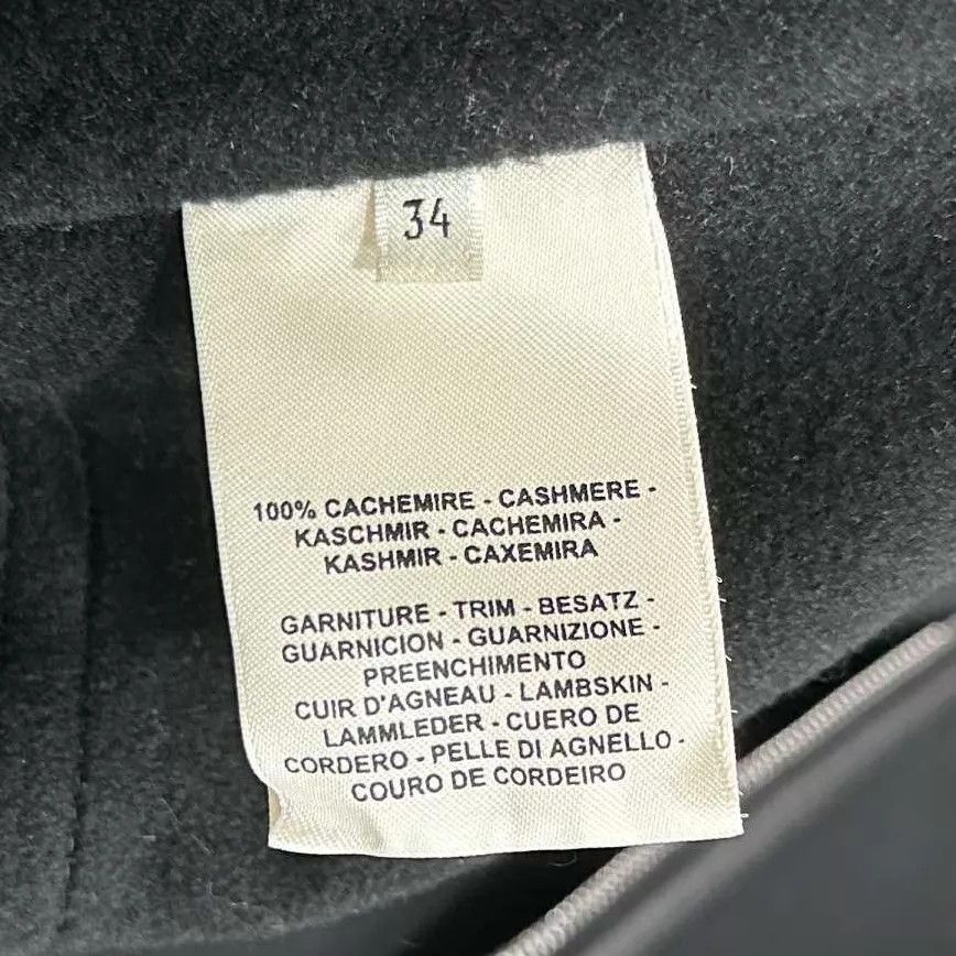 Hermes HERMES Women's Black Cashmere & Leather Panel Jacket Size 34 Size XS / US 0-2 / IT 36-38 - 4 Thumbnail