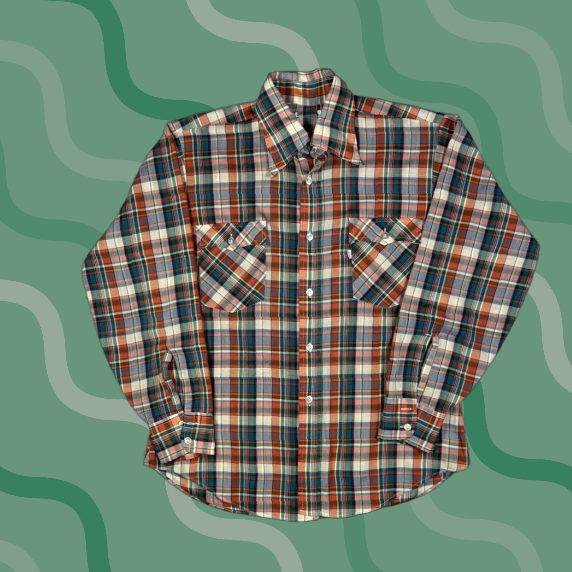 Levi's VINTAGE Levi's Button-Down Plaid Shirt XL Men Long Sleeve Cotton Blue Red 90s Western Retro Casual Size US XL / EU 56 / 4 - 1 Thumbnail