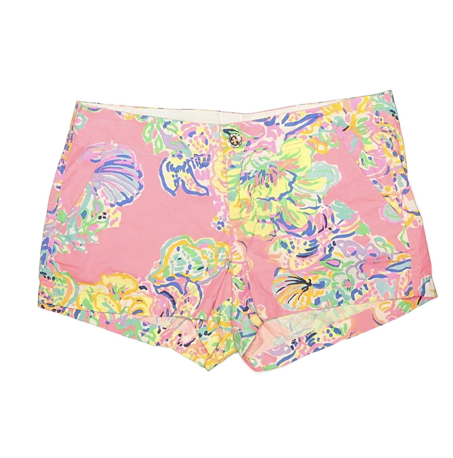Other Lilly Pulitzer Pink Floral Print Kerrie Shorts Size 8 Size 30" / US 8 / IT 44 - 1 Thumbnail