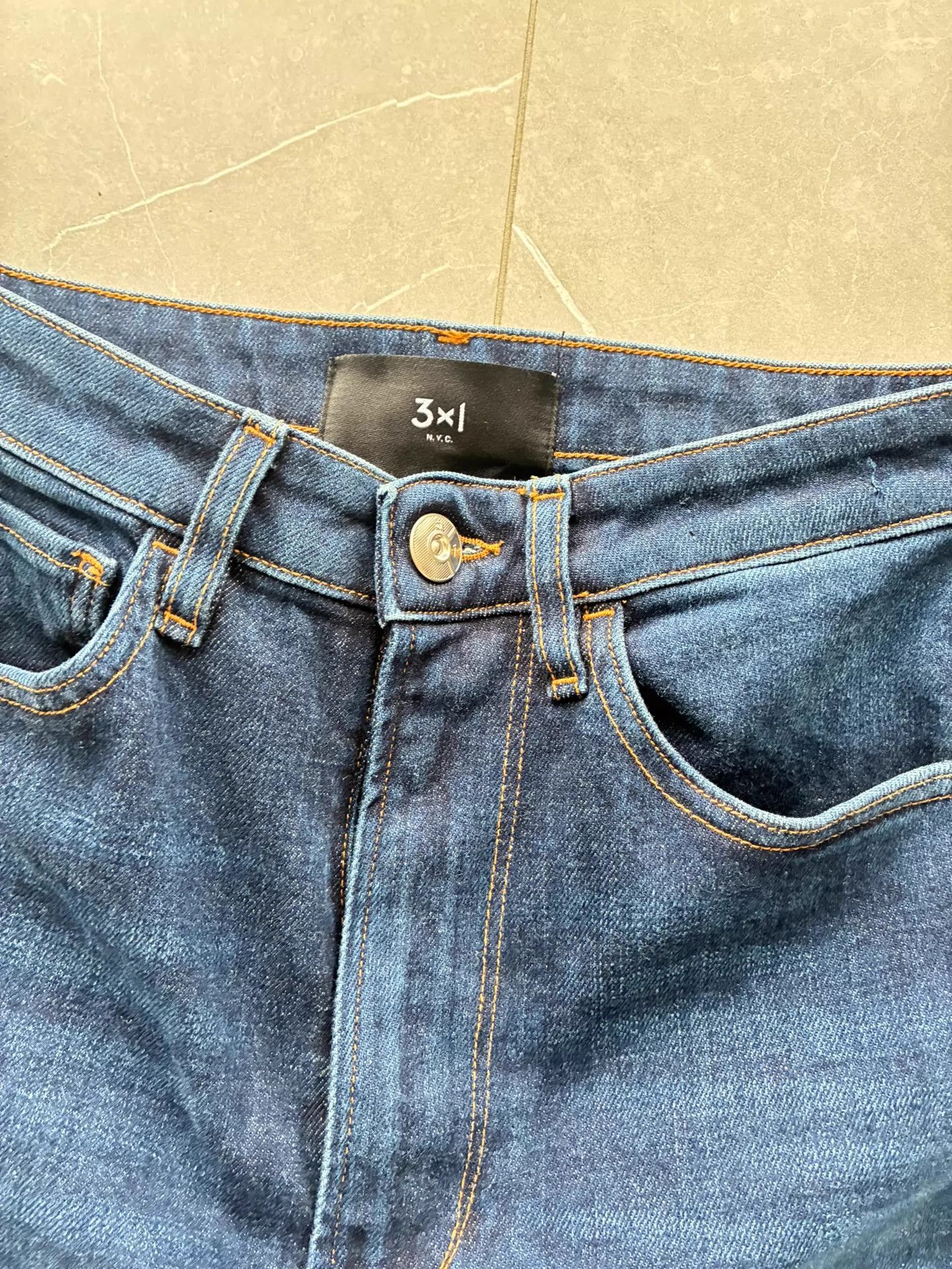 3x1 3x1 Italian Flare Jeans Dark Blue 25 Size 25" / US 0 / IT 36 - 4 Thumbnail