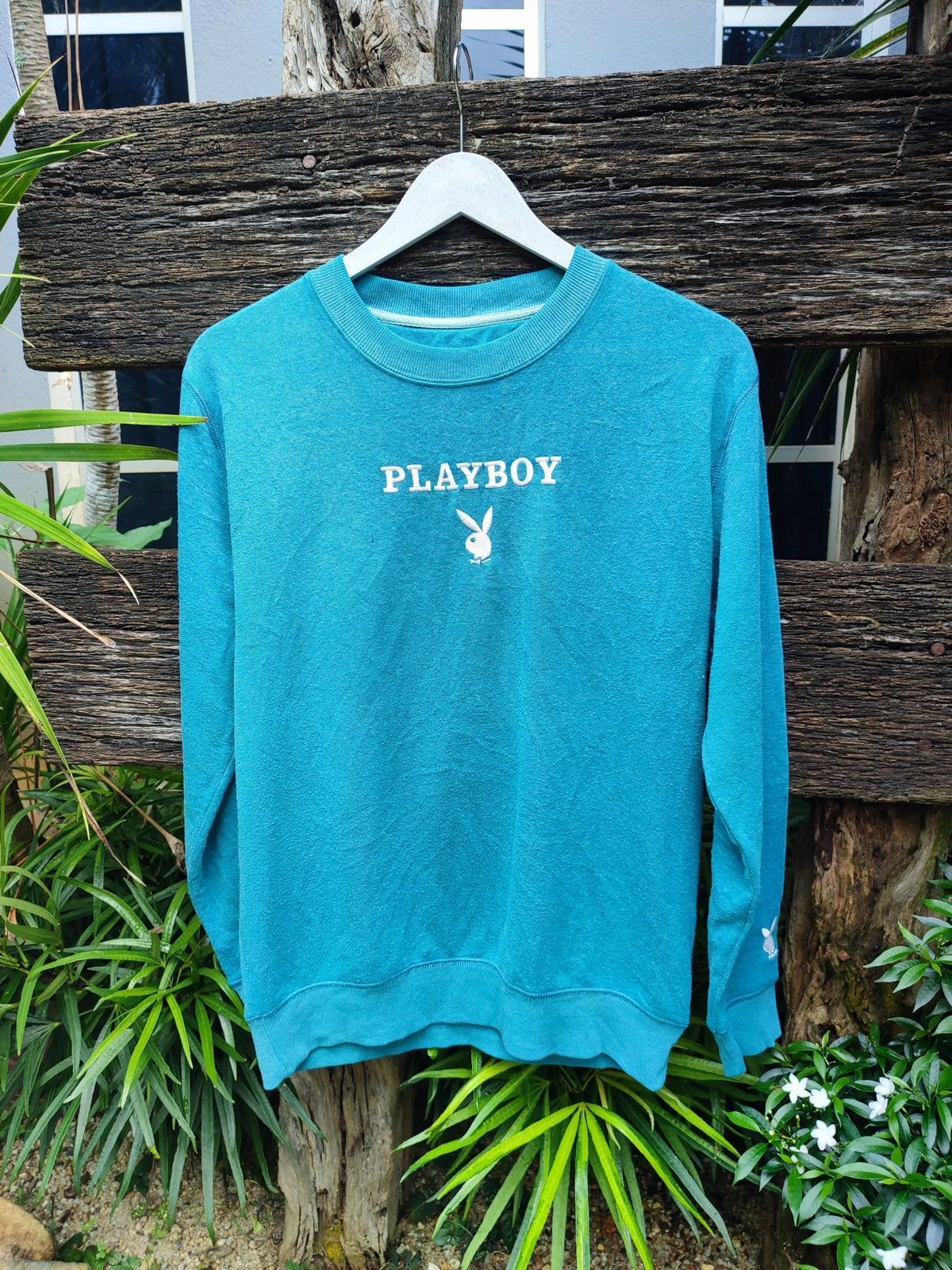 Playboy Playboy Bunny Teal Crewneck Sweatshirt – M Size US M / EU 48-50 / 2 - 1 Thumbnail
