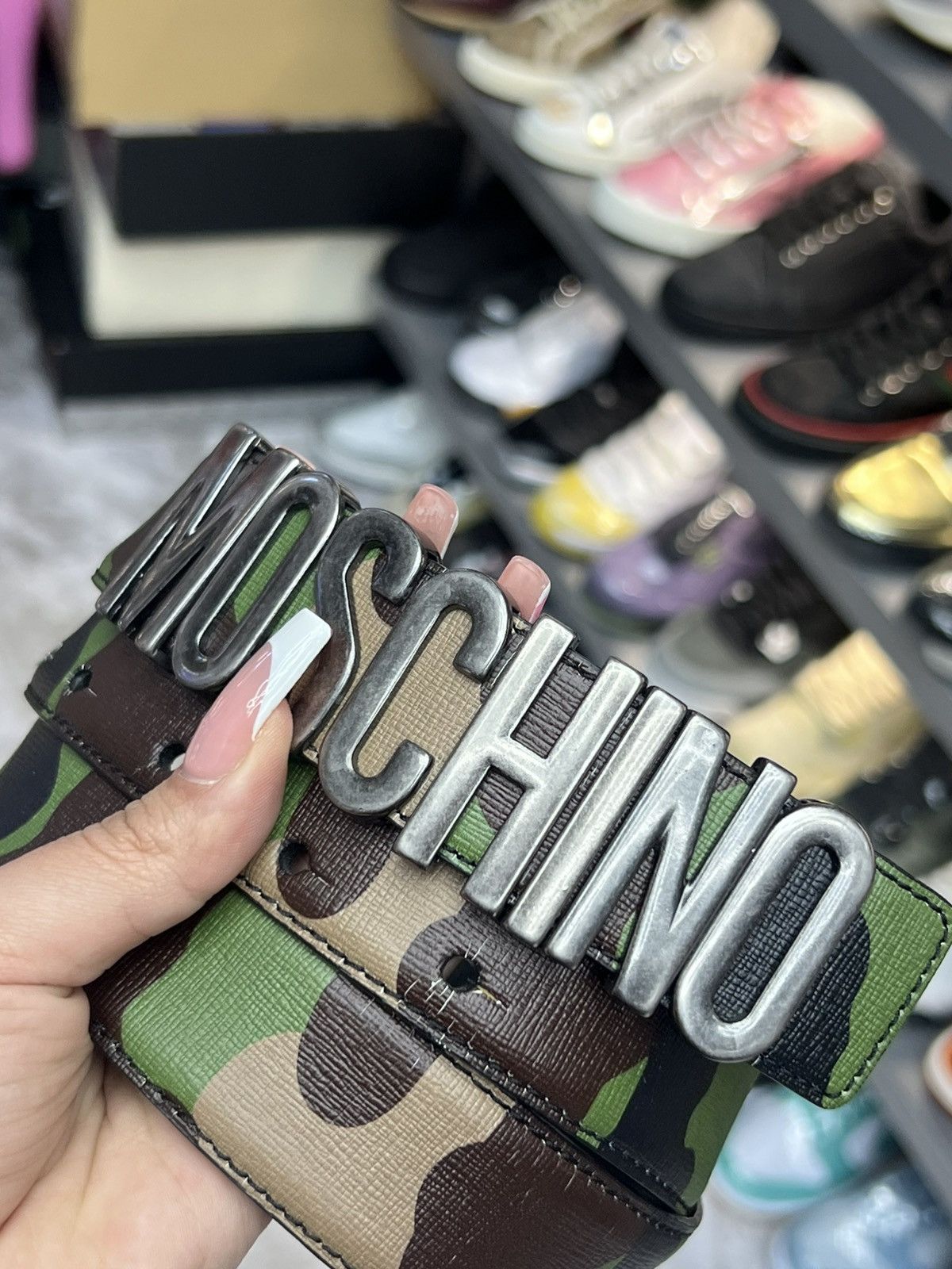 Moschino Moschino Camo Belt Size 30 - 3 Thumbnail